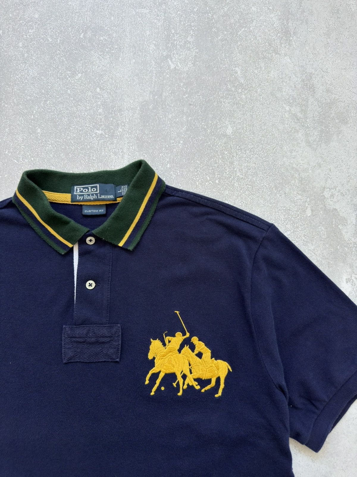Polo Ralph Lauren Vintage Polo Ralph Lauren Big Pony Rugby Polos Shirt Navy Size US L / EU 52-54 / 3 - 5 Thumbnail