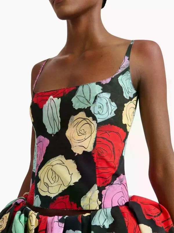 Marni o1w1db10426 Floral-Print Cami Top in Multicolor Size S / US 4 / IT 40 - 4 Thumbnail