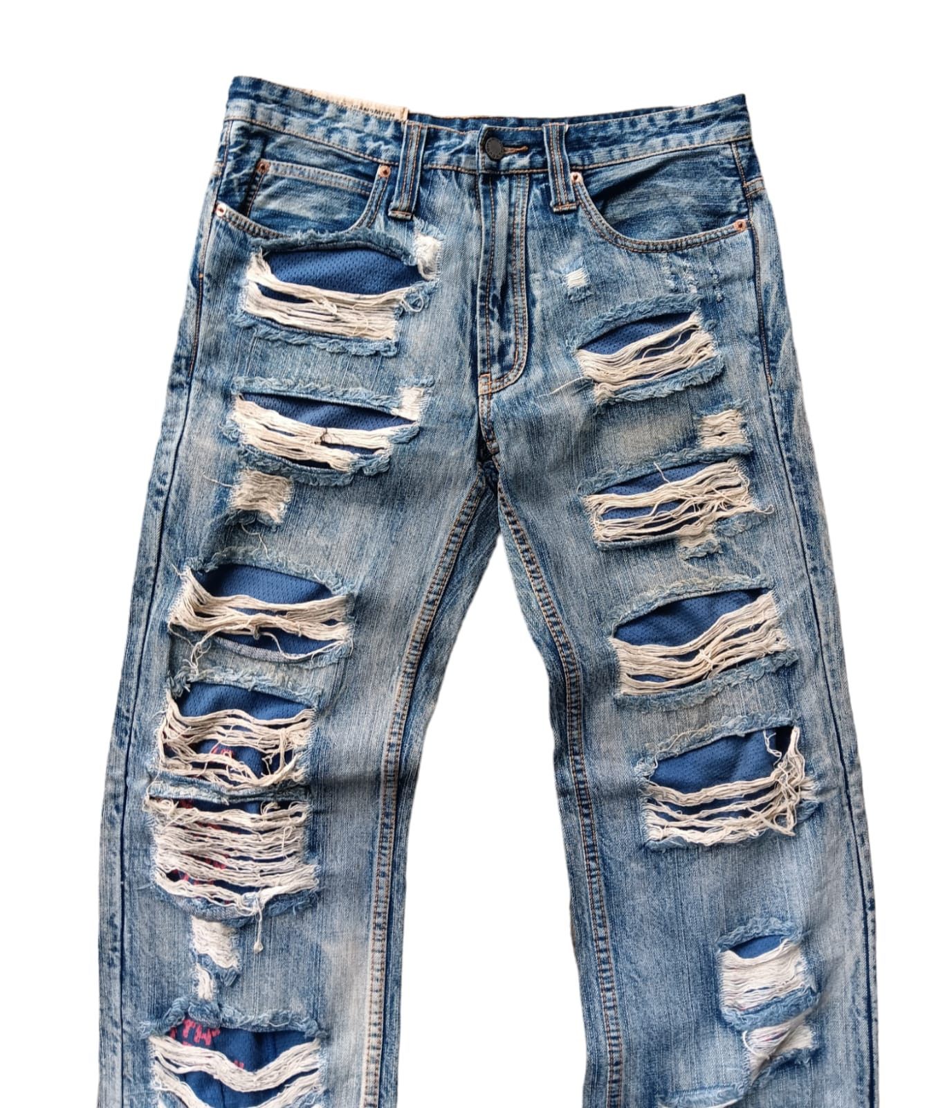 If Six Was Nine Double layered Tough jeans Smith distressed vintage jeans Size US 32 / EU 48 - 2 Thumbnail