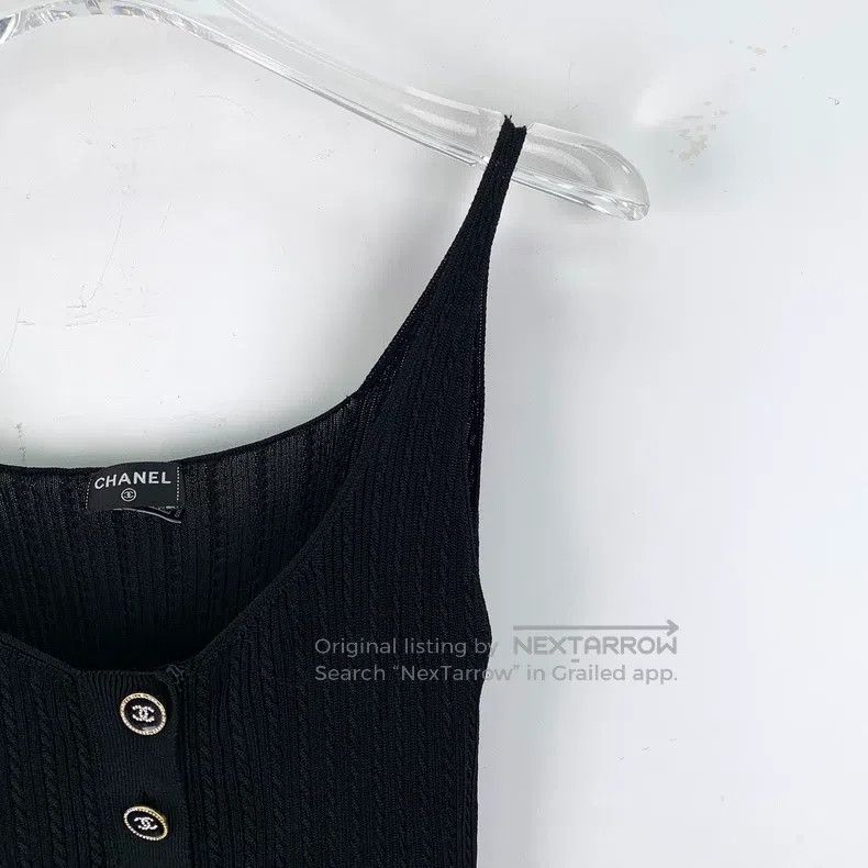 Chanel Chanel Black logo diamond buckle suspender knitted vest Size XXS / US 00 / IT 34 - 3 Thumbnail
