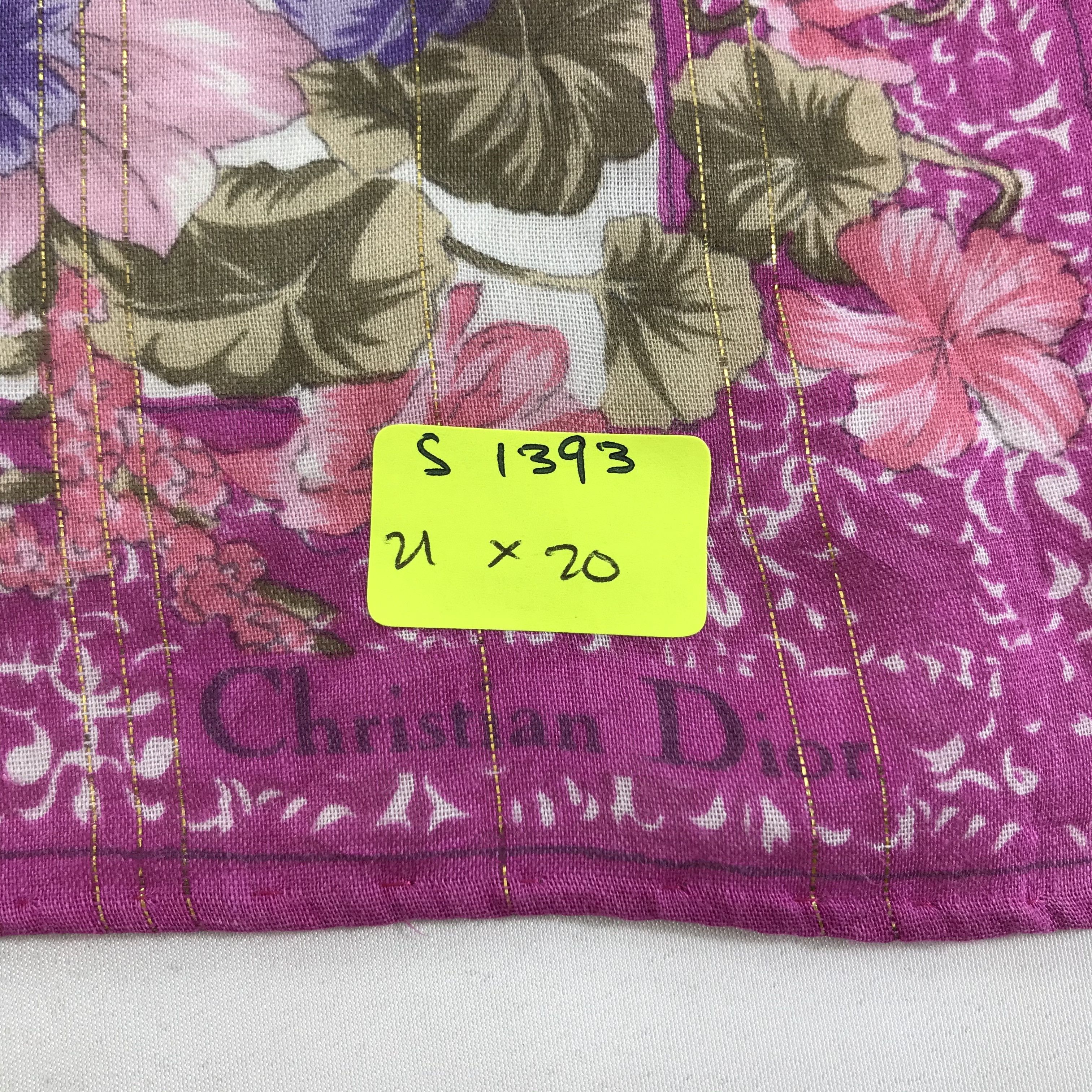 Vintage Christian Dior Bandana / Handkerchief / Neckerchief - S1393 Size ONE SIZE - 5 Thumbnail