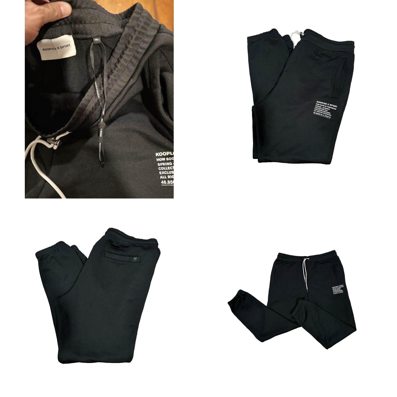 The Kooples THE KOOPLES x SPORT SLIM FIT SWEATPANTS/JOGGERS L TECH FABRIC XL BLACK Men Pants Jogger Slim Brew Size US 36 / EU 52 - 8 Thumbnail