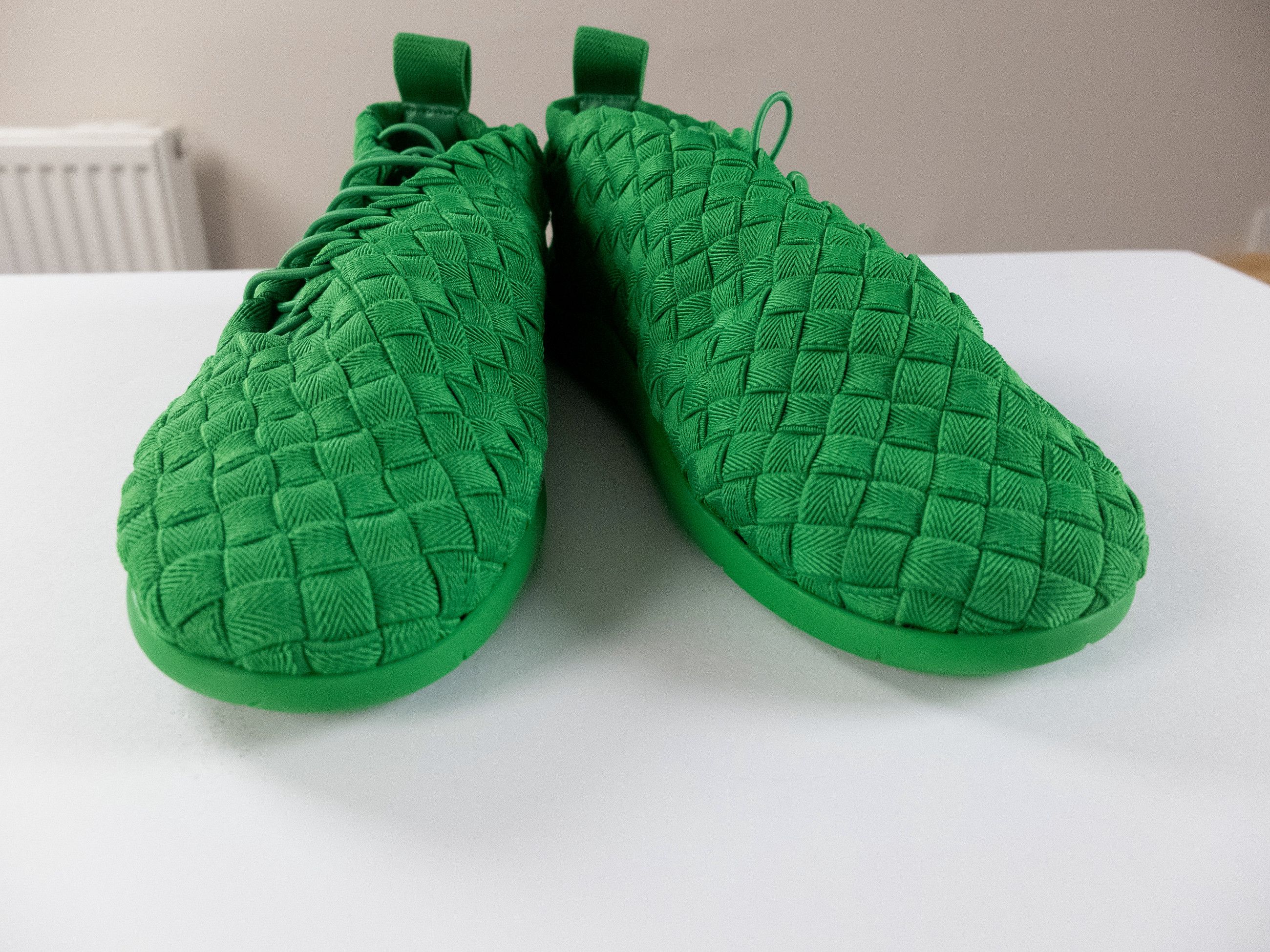 Bottega Veneta BOTTEGA VENETA Plat grass green woven low sneakers 10 43 q Size US 10 / EU 43 - 4 Thumbnail