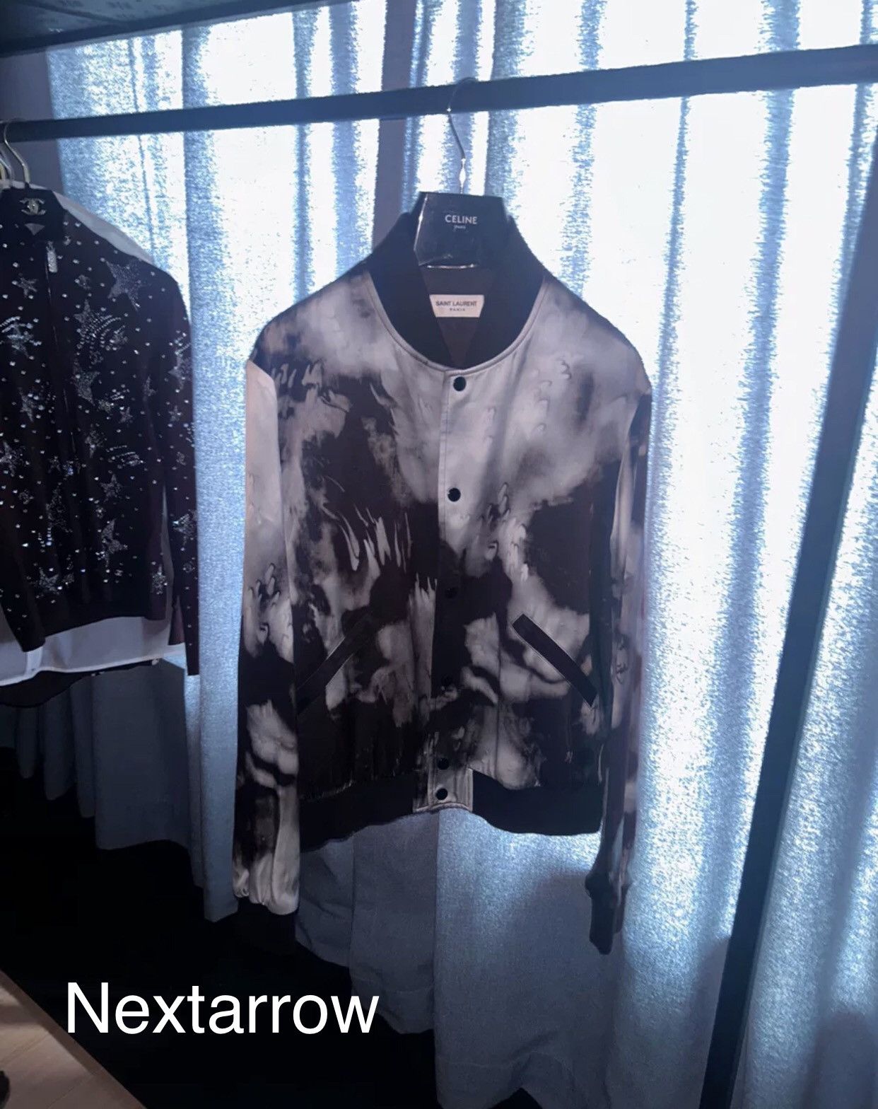 Saint Laurent Paris × Yves Saint Laurent Saint Laurent slp18SS black and white cow splash-ink jacket Size US M / EU 48-50 / 2 - 1 Thumbnail