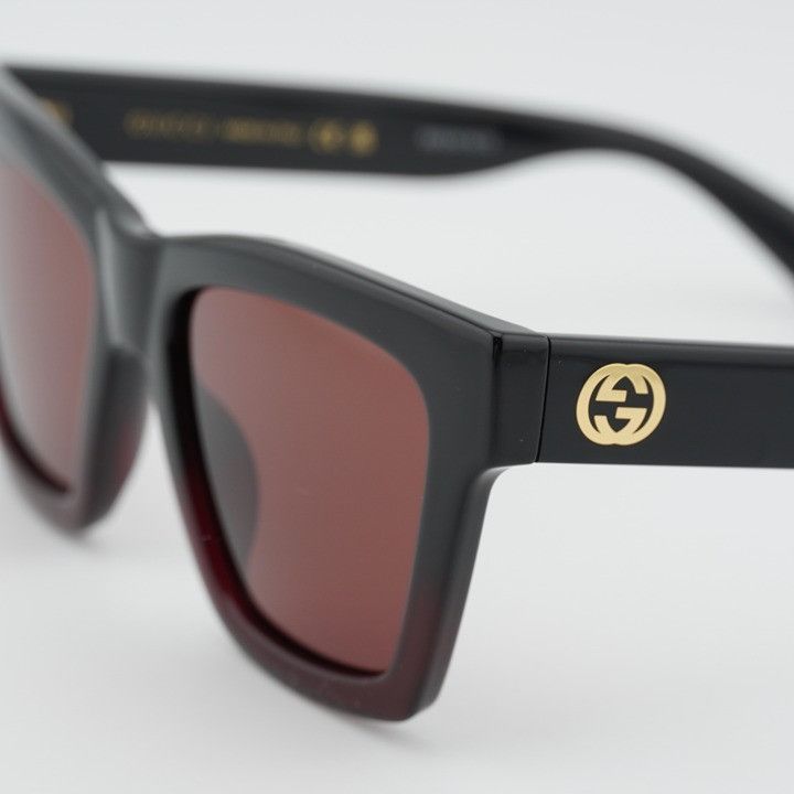 Gucci Gucci GG1714S 009 Sunglasses Black / Red Square Frame Size ONE SIZE - 3 Thumbnail