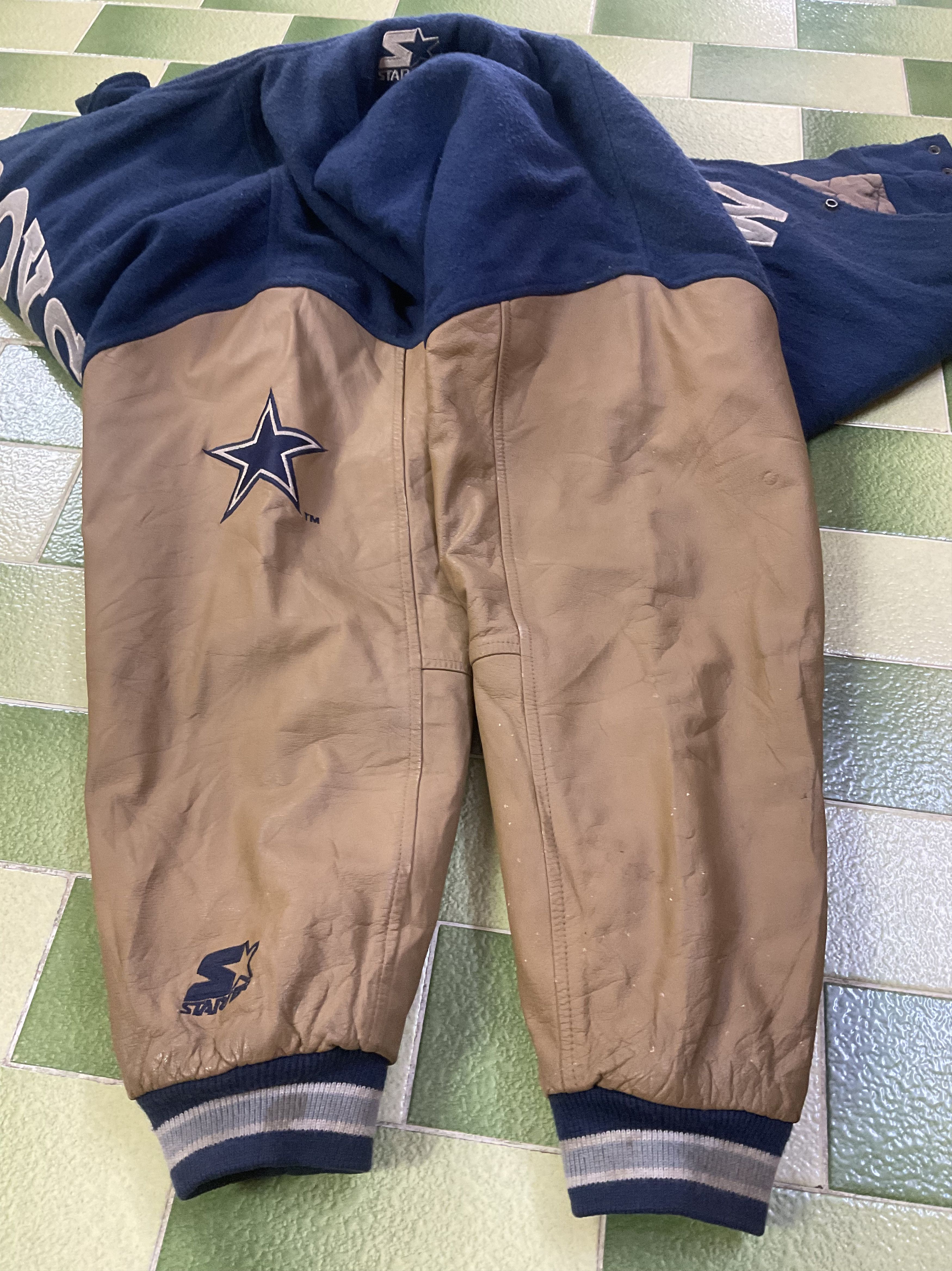 NFL Vintage Starter Dallas Cowboys Leather Wool Varsity Jacket Size US L / EU 52-54 / 3 - 5 Thumbnail