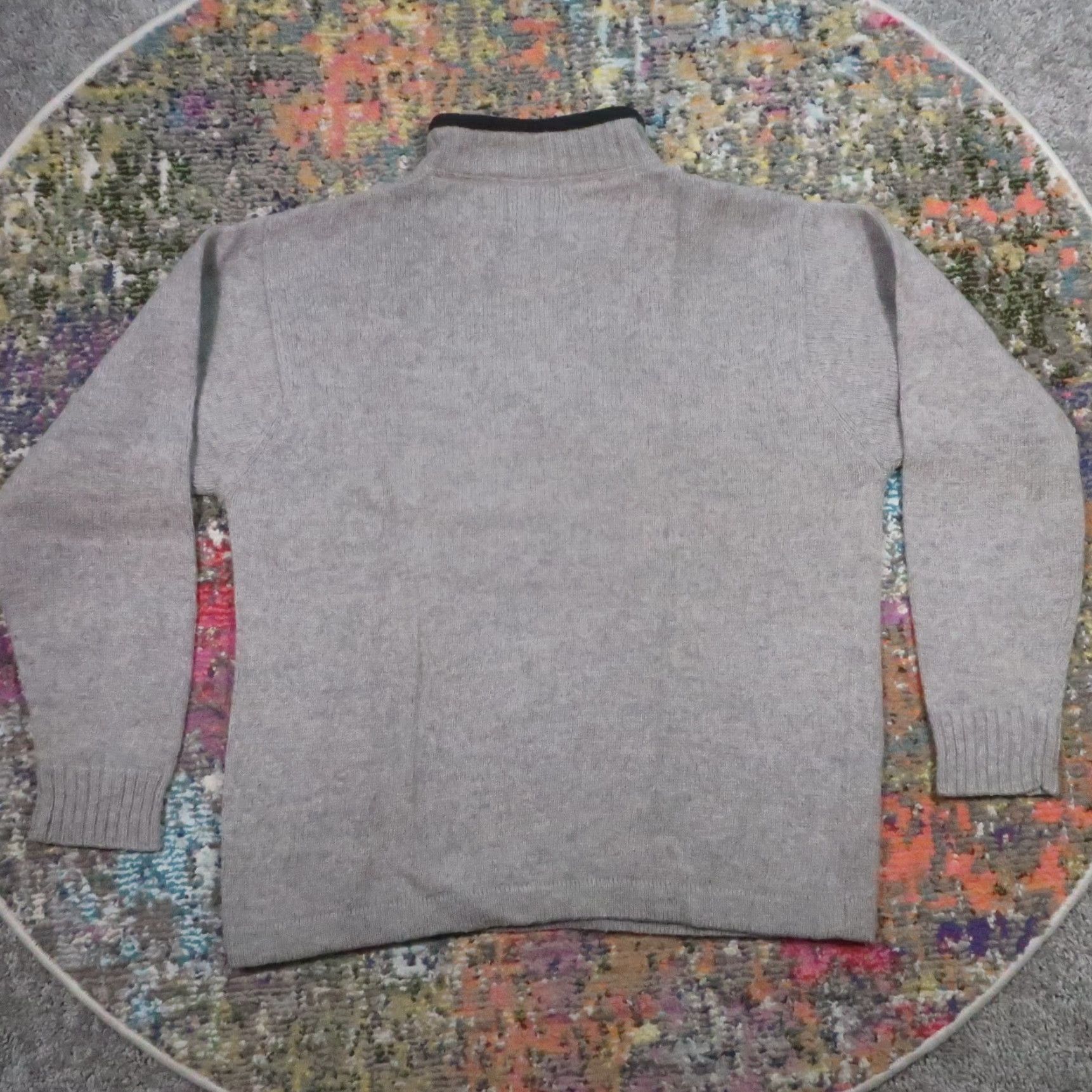 Vintage VINTAGE Woolrich Sweater Mens L Wool 1/4 Zip Pullover Fisherman Fair Isle Knit Gray Beige Modern 80s Style Mens Size US L / EU 52-54 / 3 - 2 Thumbnail