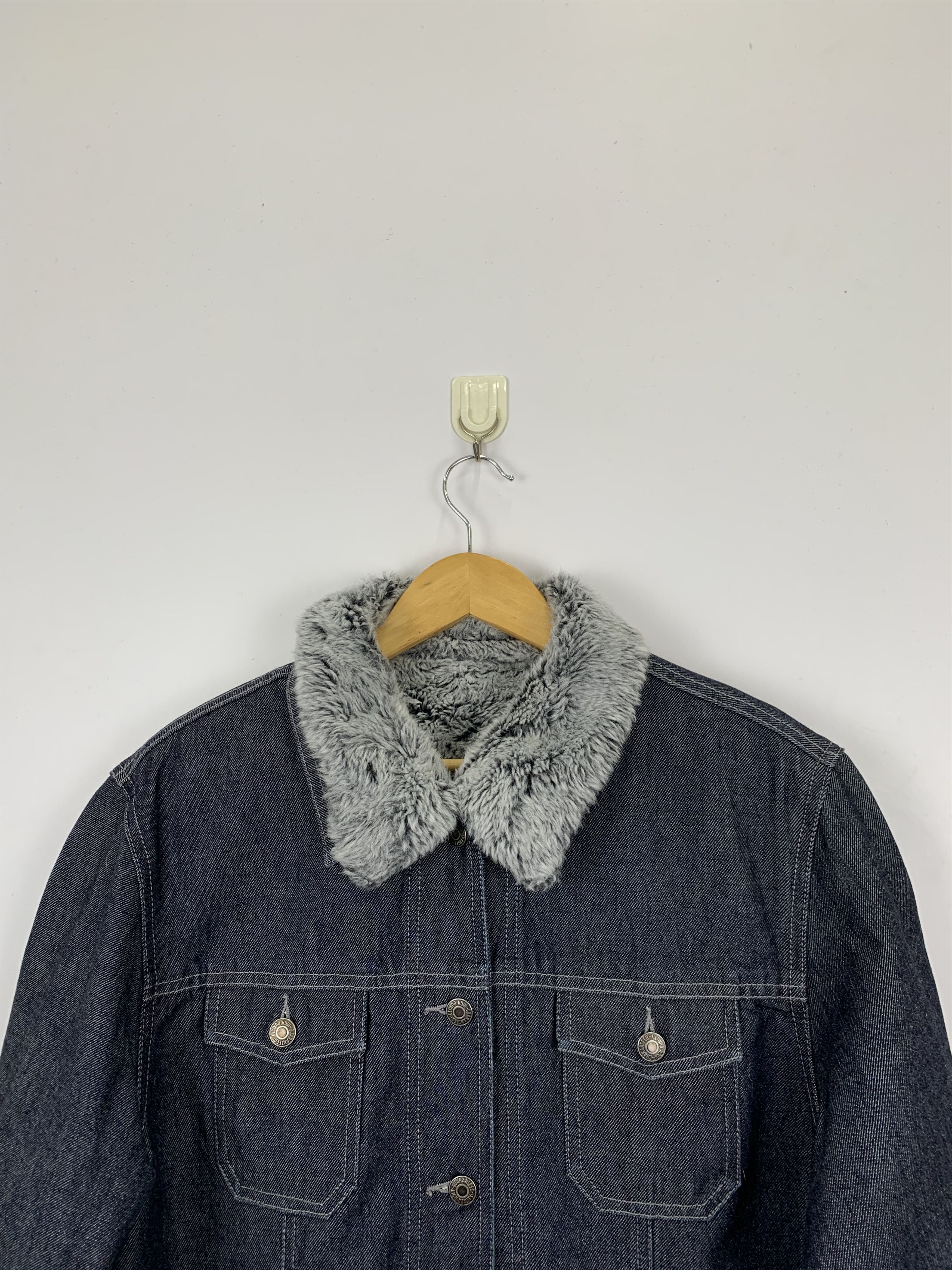 Japanese Brand Vintage Japanese Brand Denim Sherpa Jacket J0837 Size US L / EU 52-54 / 3 - 2 Thumbnail