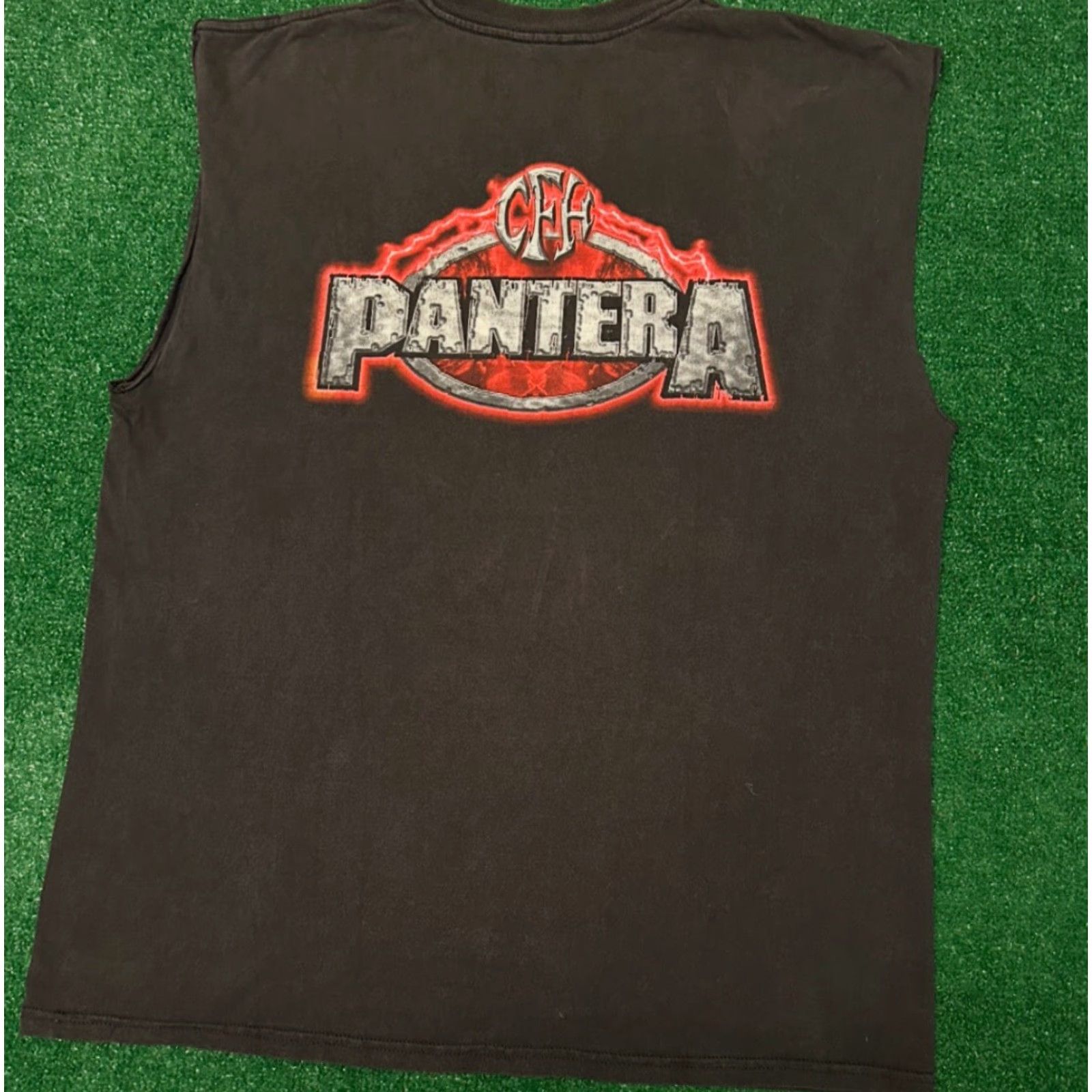 Vintage VINTAGE Pantera Cowboys From Hell CFH 2000 VTG Sleeveless Band Tee Shirt XL Men Black 90s Shirt Size US XL / EU 56 / 4 - 2 Thumbnail