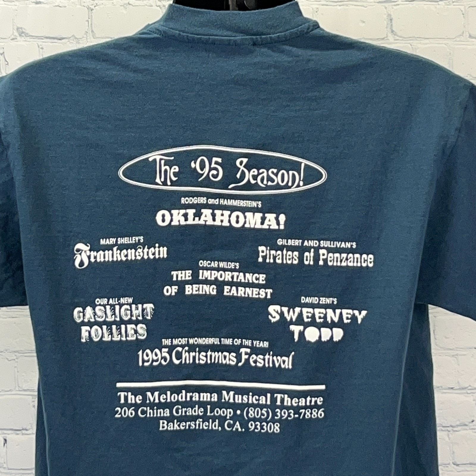 Hanes Vaudeville Express Melodrama Musical Theatre T Shirt Blue L Size US L / EU 52-54 / 3 - 7 Thumbnail