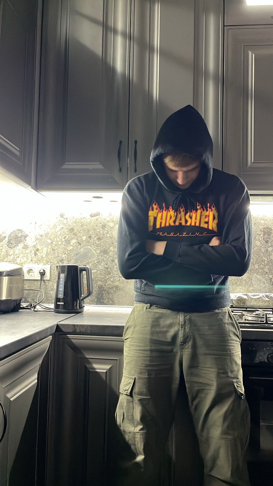 Thrasher × Vintage Hype vintage Thrasher black hoodie Size US S / EU 44-46 / 1 - 1 Thumbnail