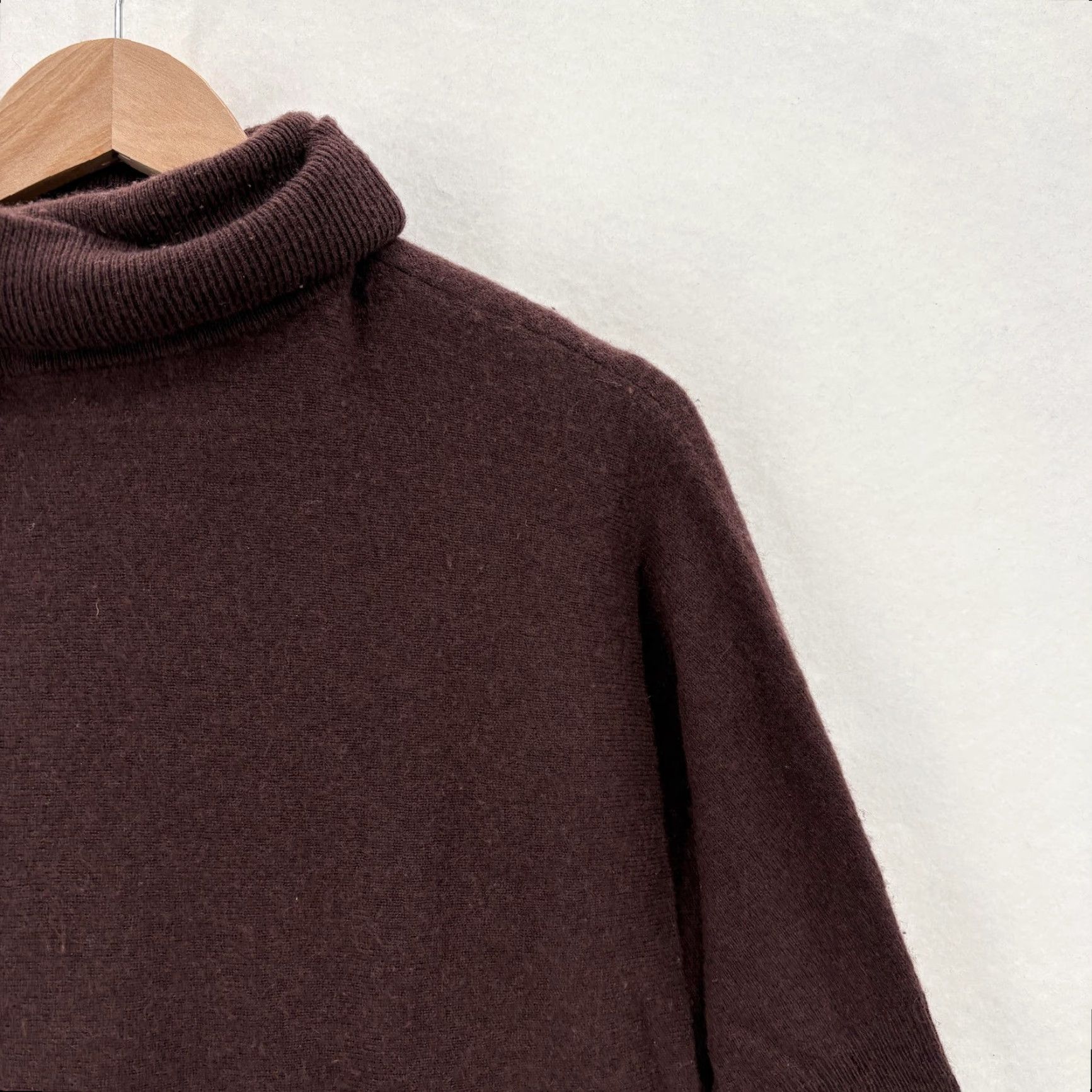 Vintage Garnet Hill Sweater Womens XS Wine Red Wool Cashmere Turtleneck Tunic Lagenlook Size XS / US 0-2 / IT 36-38 - 2 Thumbnail