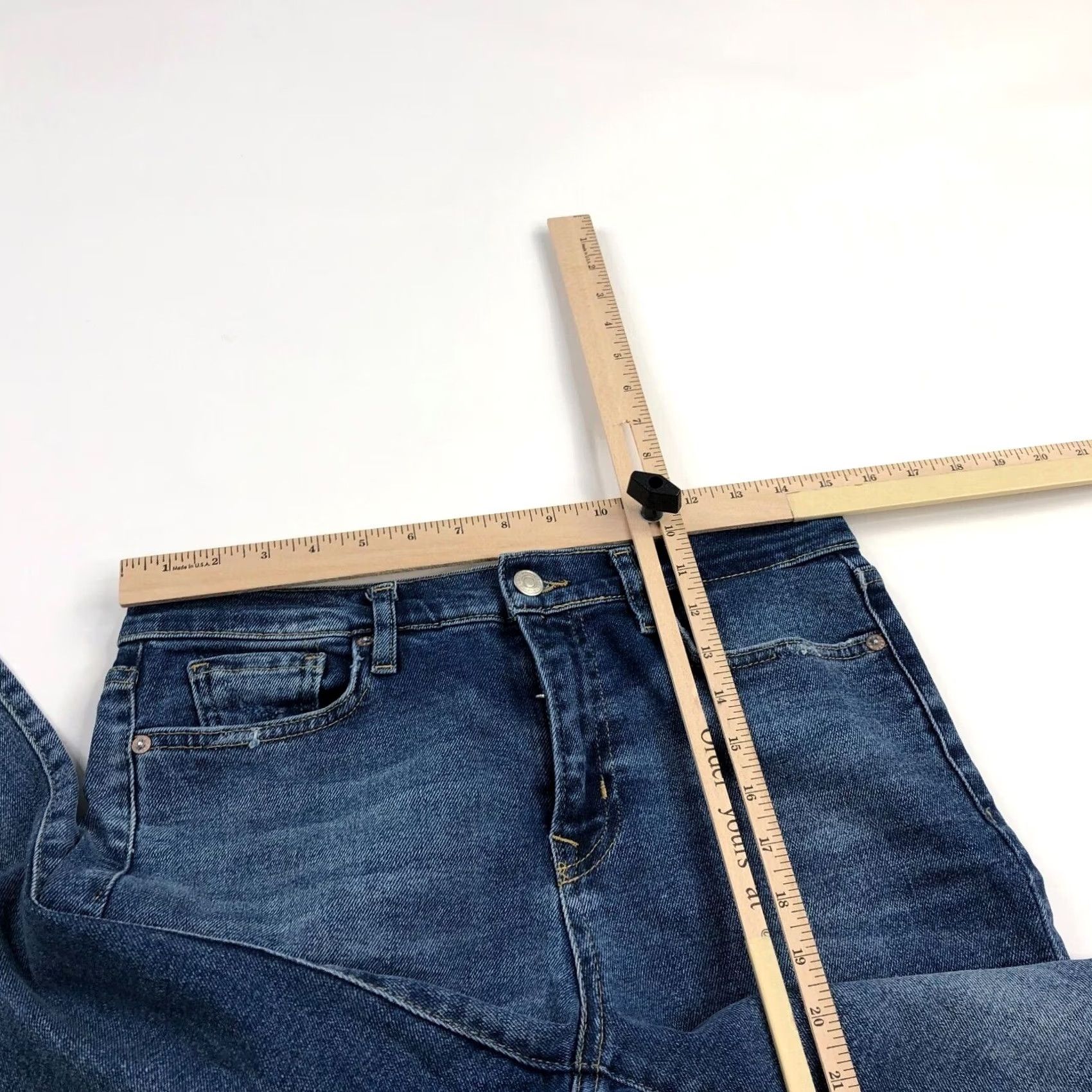 Free People Free People Jeans Skinny Mid Rise 28 (Actual 30W 27L) Distressed Denim Blue 5-Pocket Button Zip Womens Girls Size 28" / US 6 / IT 42 - 5 Thumbnail