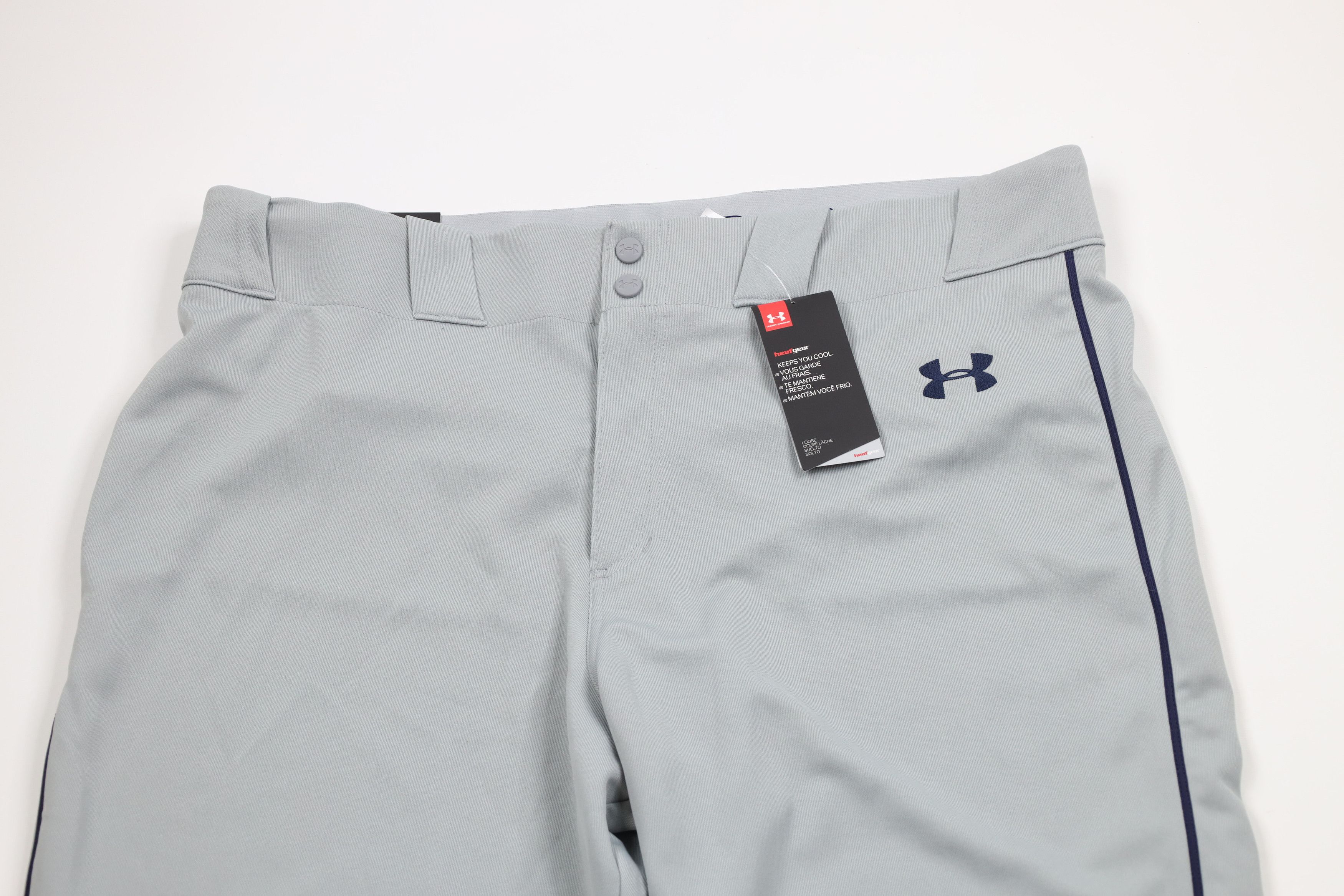 Under Armour × Vintage New Under Armour Baseball Loose Uniform Pants Gray Navy Size US 40 / EU 56 - 2 Thumbnail