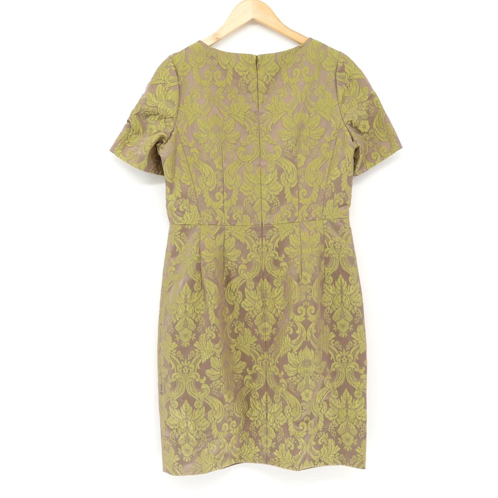 Vintage Lafayette 148 Gold Jacquard Sheath Dress Baroque Metallic Sz 12 NEW Women Size XL / US 12-14 / IT 48-50 - 2 Thumbnail