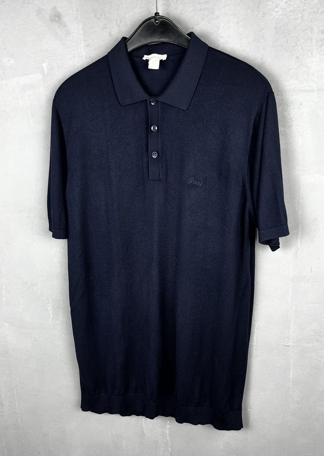 Brioni Brioni silk polo shirt big logo Size US XXL / EU 58 / 5 - 1 Thumbnail