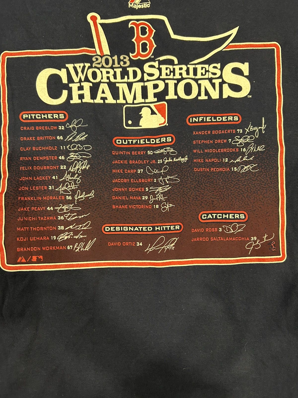 Majestic 2013 Boston Red Sox World Series t-shirt MLB Size US XL / EU 56 / 4 - 3 Thumbnail