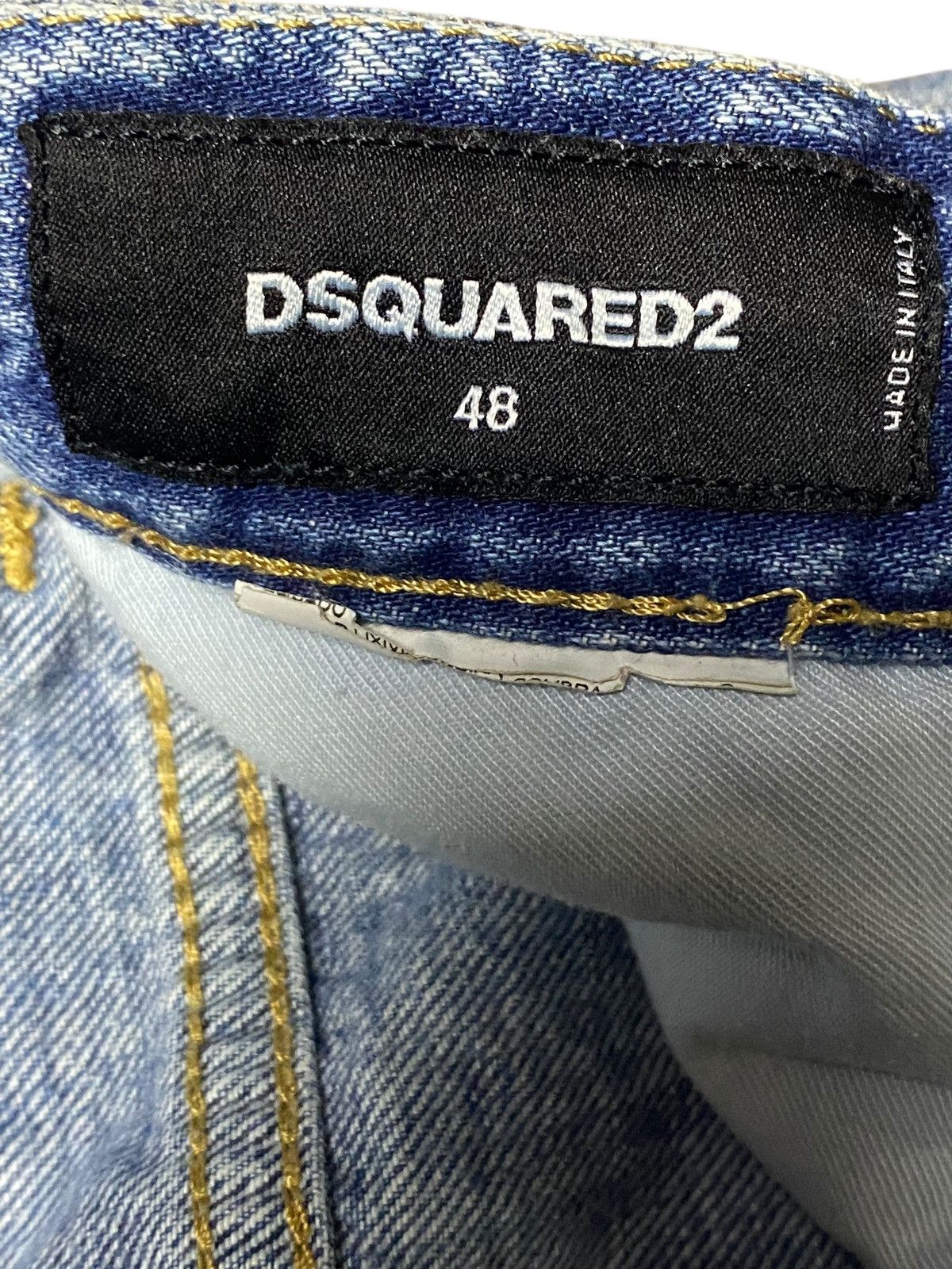 Dsquared2 Vintage Dsquared2 Blue Wash Distressed Skinny Jeans Size US 33 - 18 Thumbnail