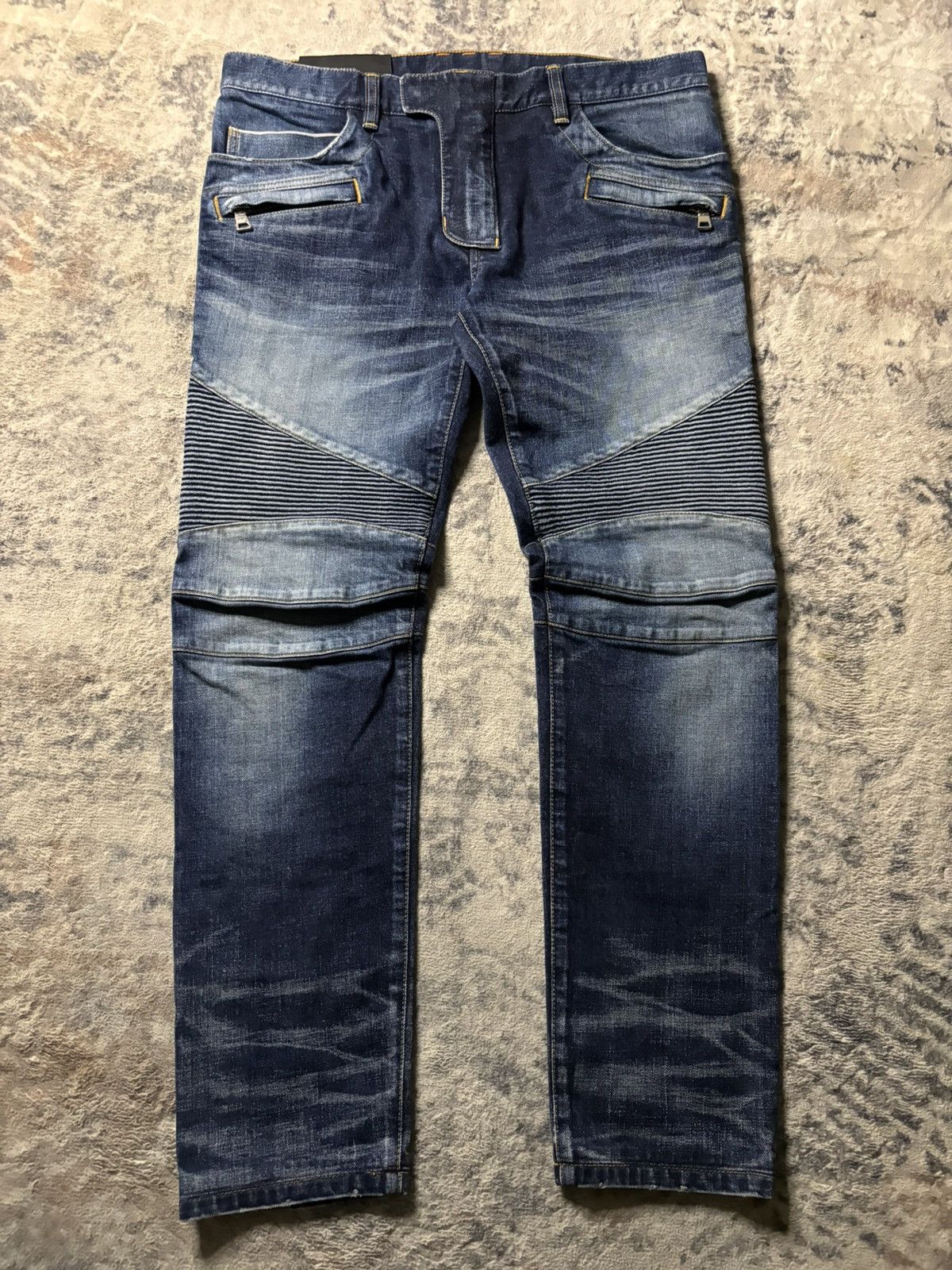 Balmain Balmain Selvedge Moto Biker Denim Size US 30 / EU 46 - 1 Thumbnail
