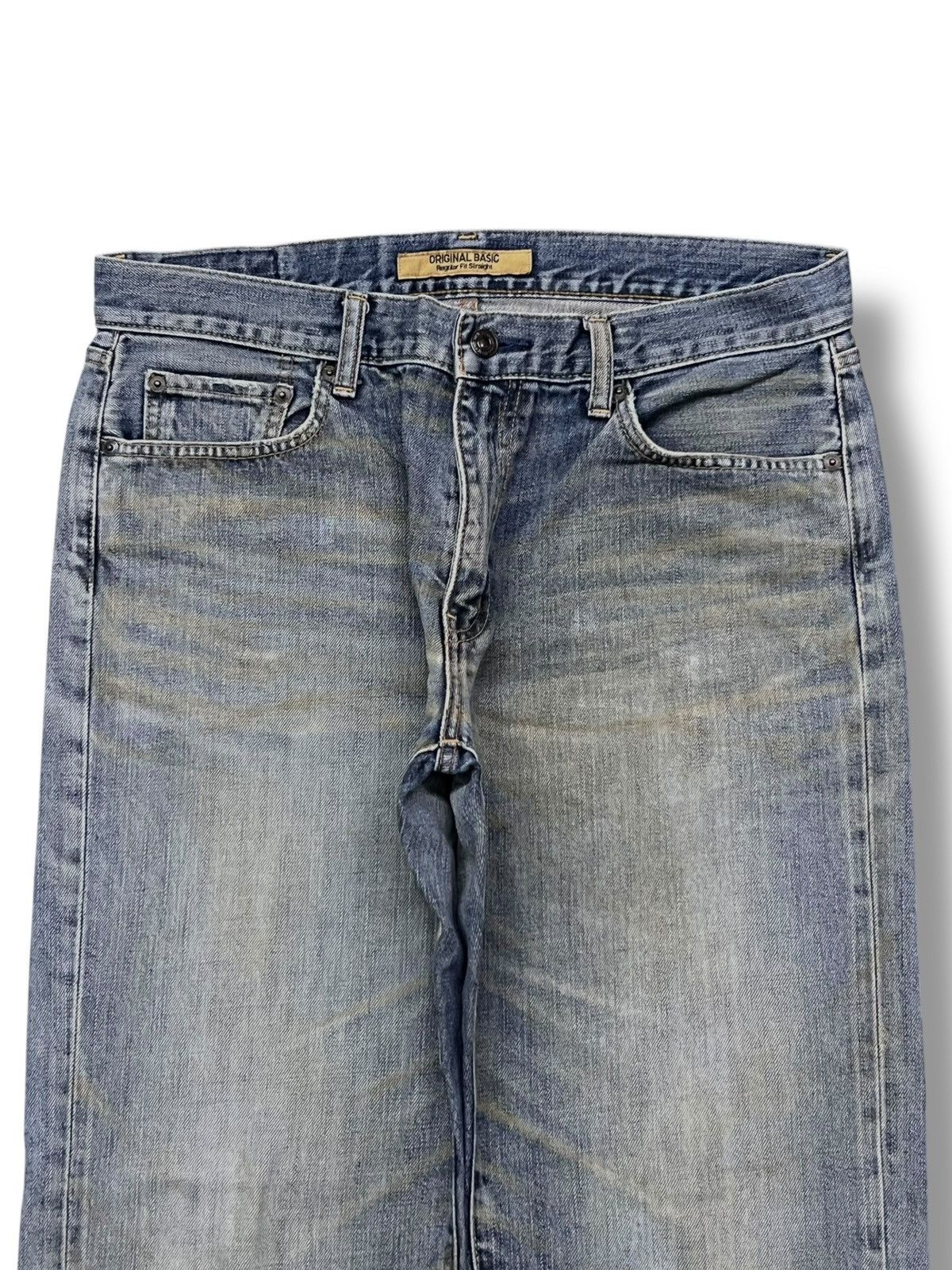 Uniqlo Loose Uniqlo S-002 Japan - Faded Rusty Wash Jeans Size US 35 - 4 Thumbnail