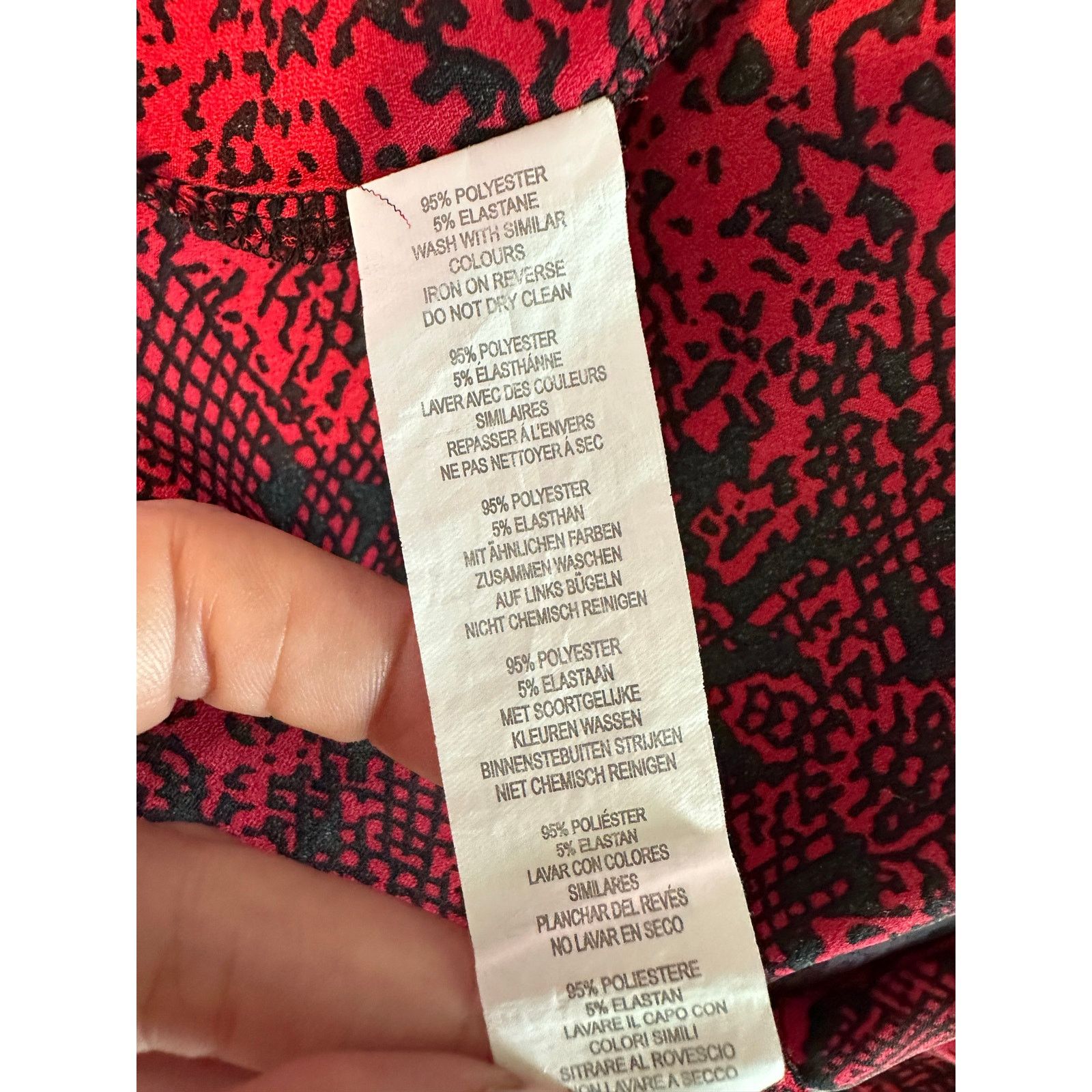 Boohoo Boohoo red black snake print open front long kimono size M/L Size L / US 10 / IT 46 - 5 Thumbnail