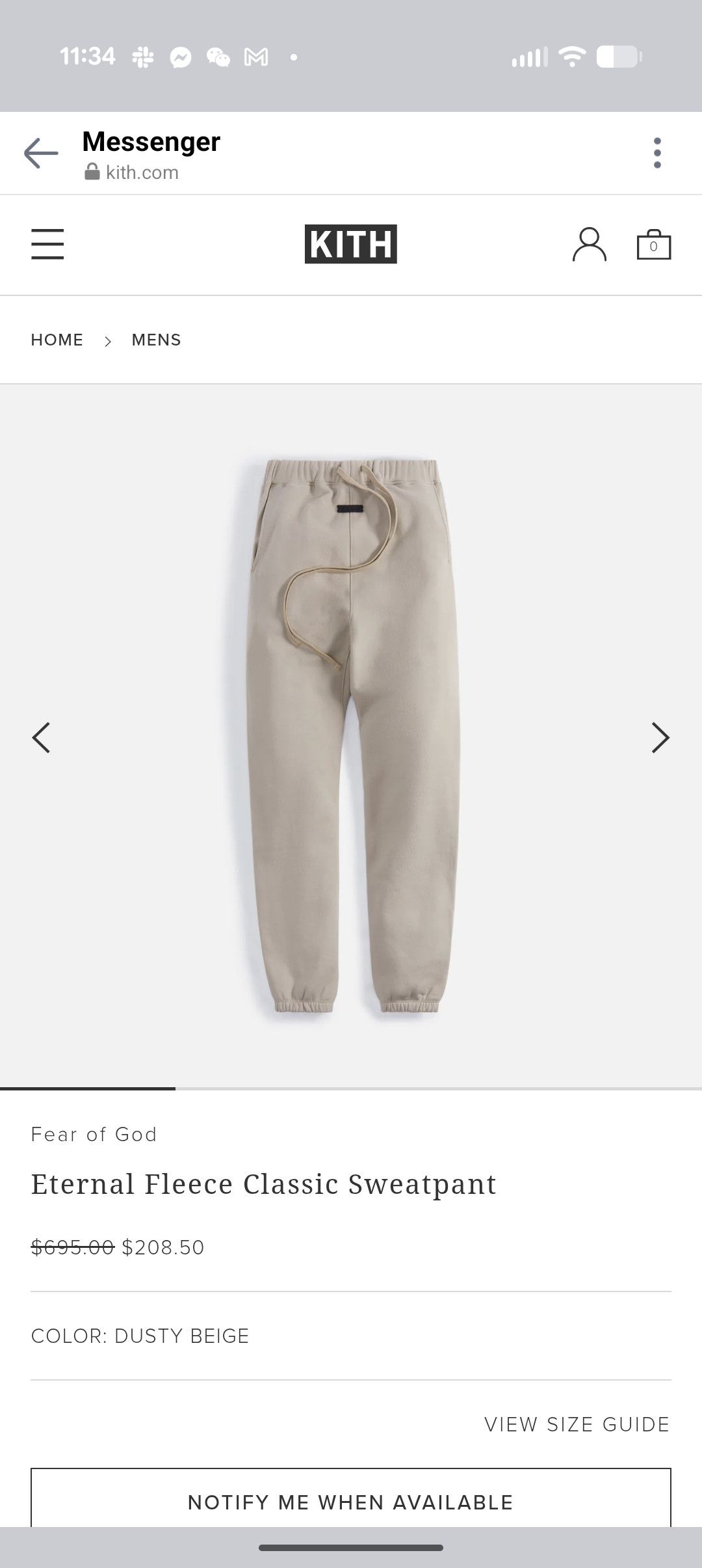 Fear of God Fear of God eternal classic fleece sweatpants Size US 30 / EU 46 - 1 Thumbnail