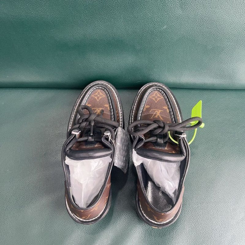 Louis Vuitton Louis Vuitton Beaubourg Monogram Brown Platform Shoes -2508 Size US 6 / IT 36 - 4 Thumbnail