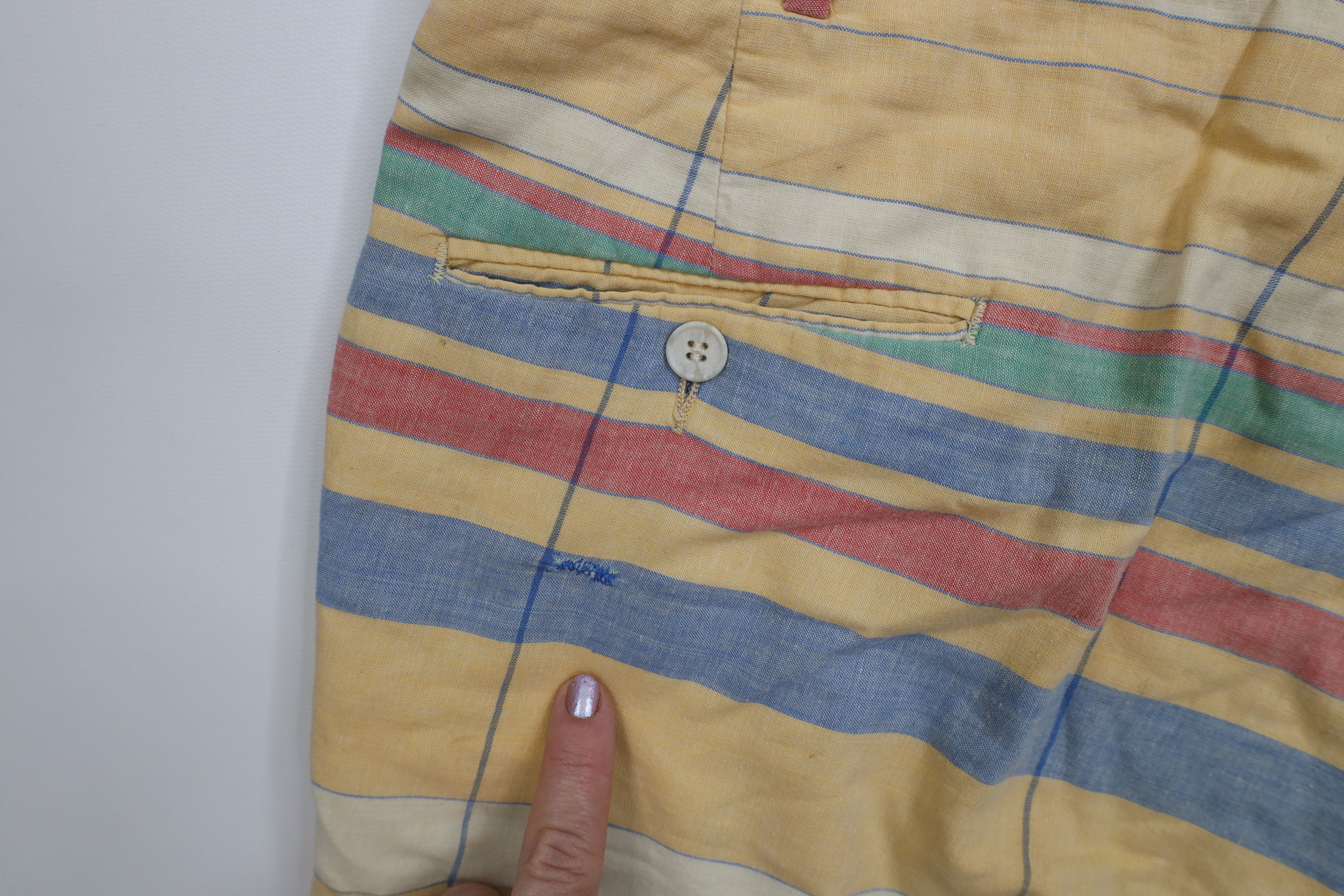 Vintage Vintage 70s Streetwear Rainbow Striped Above Knee Shorts USA Size US 40 / EU 56 - 13 Thumbnail