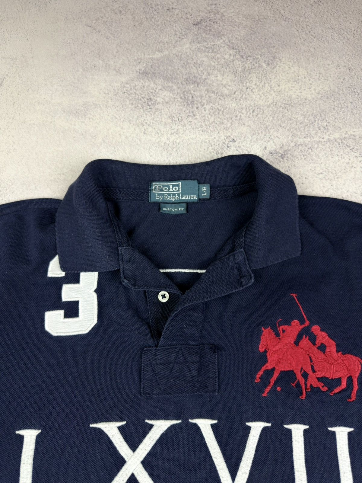 Polo Ralph Lauren Polo Ralph Lauren Big Pony Polo Shirt Navy Men's L Custom Size US L / EU 52-54 / 3 - 5 Thumbnail