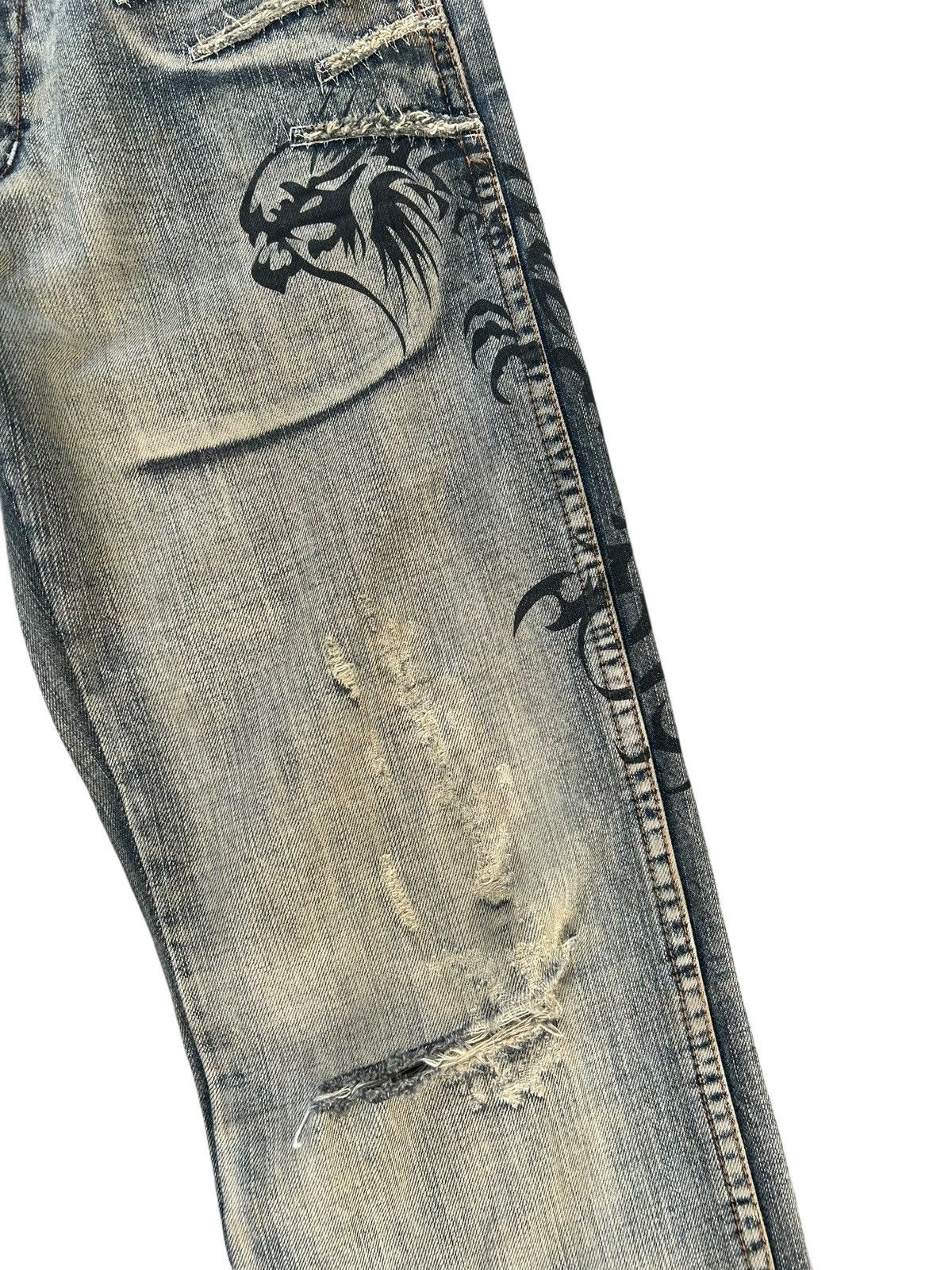 Kapital Flare Semantic design Rusty Faded Distressed Denim Jeans Size US 30 / EU 46 - 8 Thumbnail