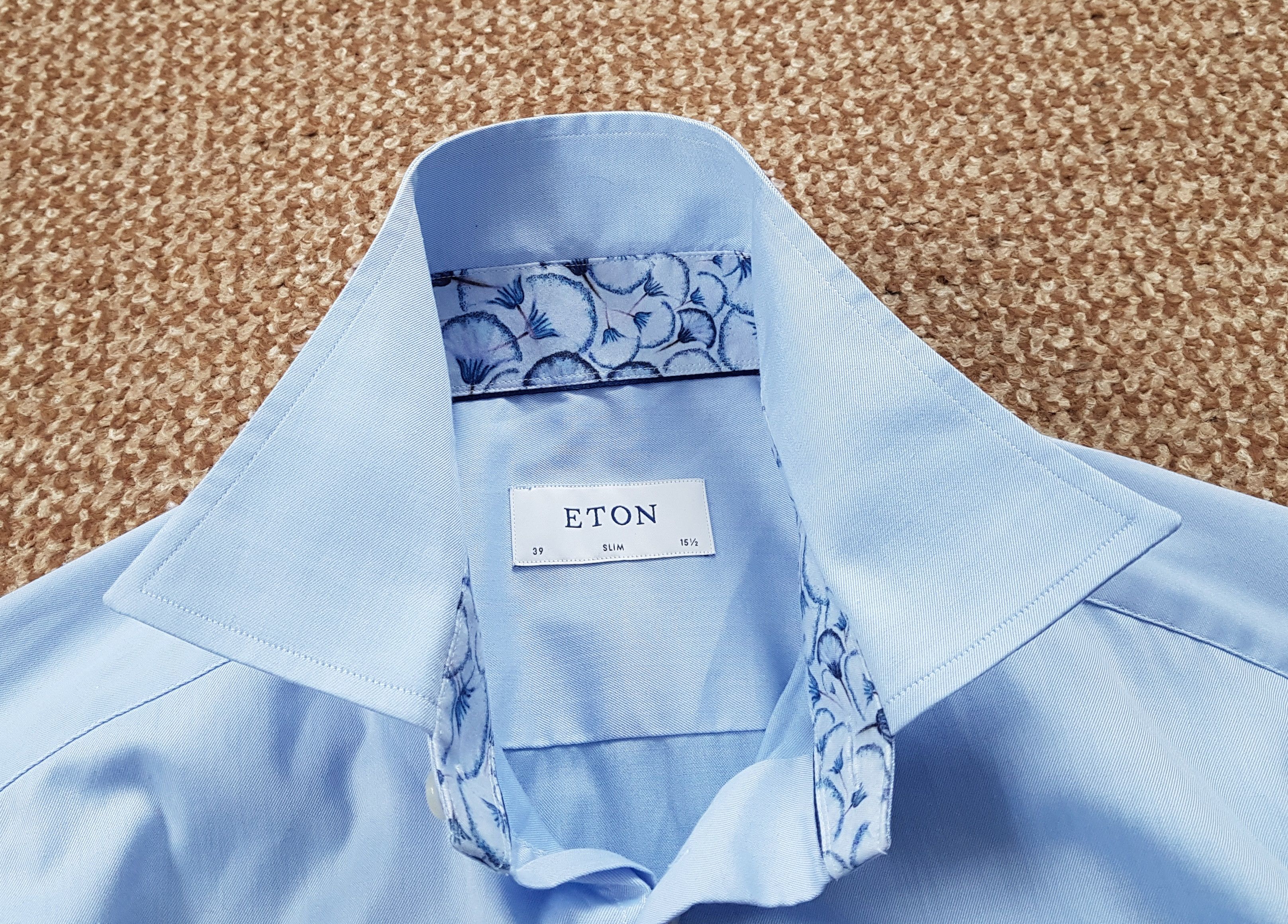 Eton Eton Men's Long Sleeve Blue Shirt Button Up Slim sz 39 15.5 Size US M / EU 48-50 / 2 - 5 Thumbnail