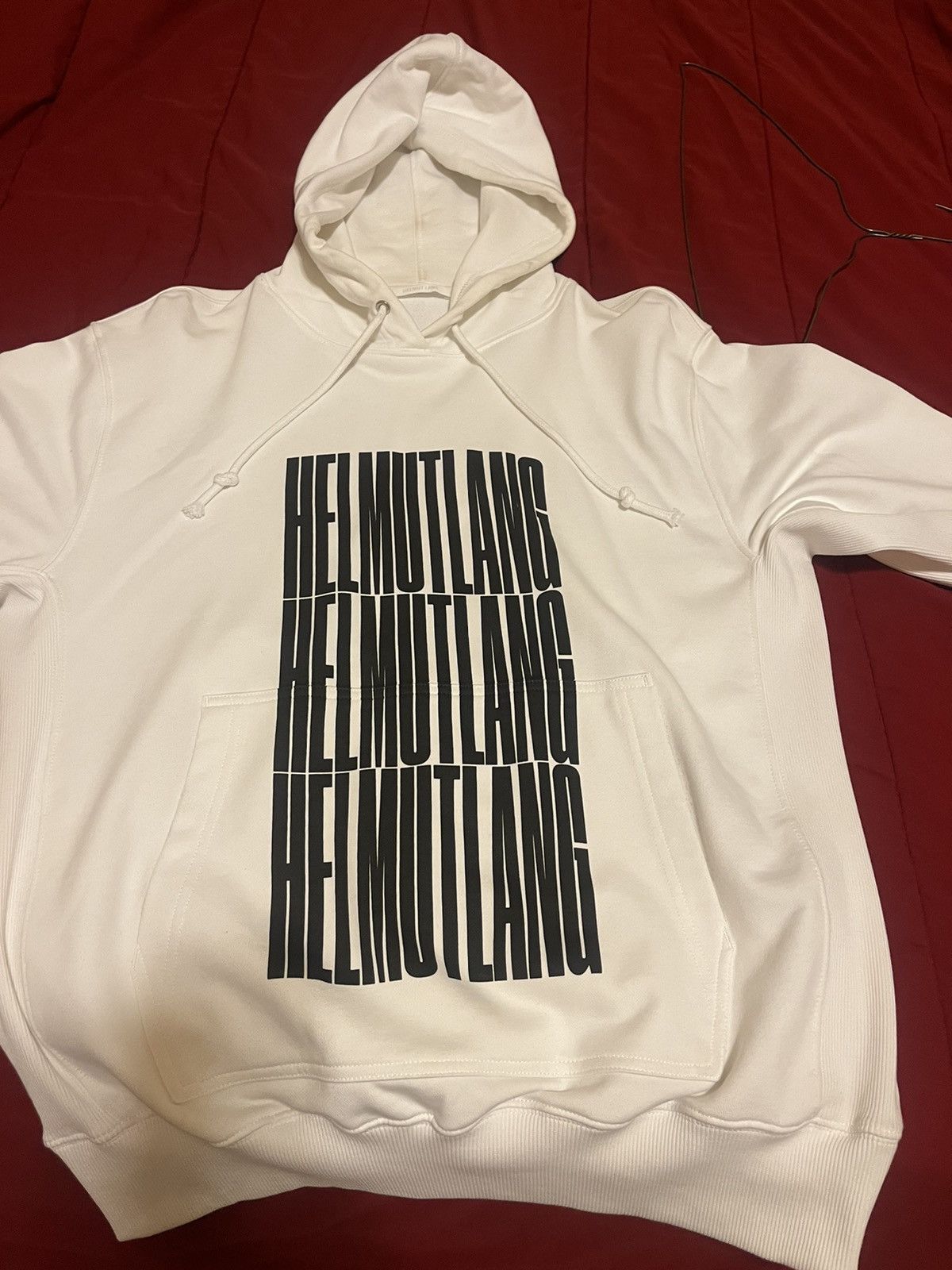 image of Helmut Lang Hoodie in White, Men's (Size Medium)