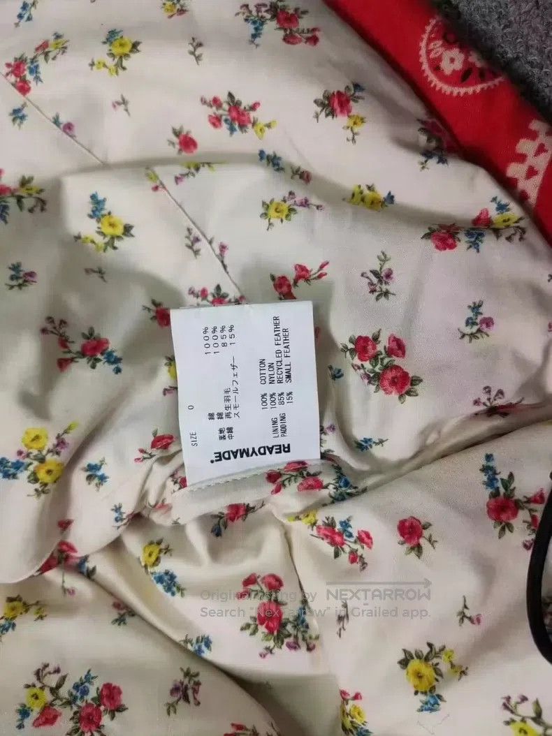 READYMADE Ready Made Red Camellia Flower Down Jacket Size US XS / EU 42 / 0 - 5 Thumbnail