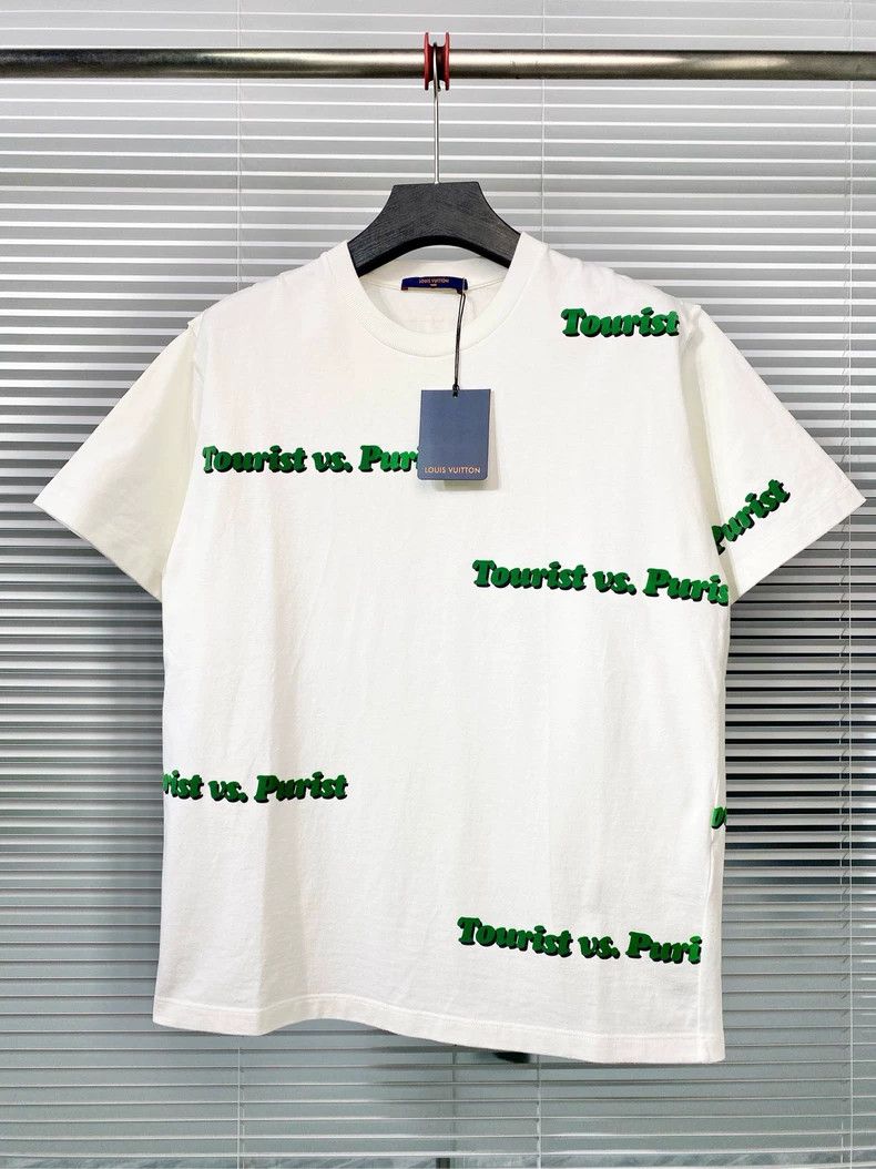 Louis Vuitton Flocking bullet screen full print short sleev