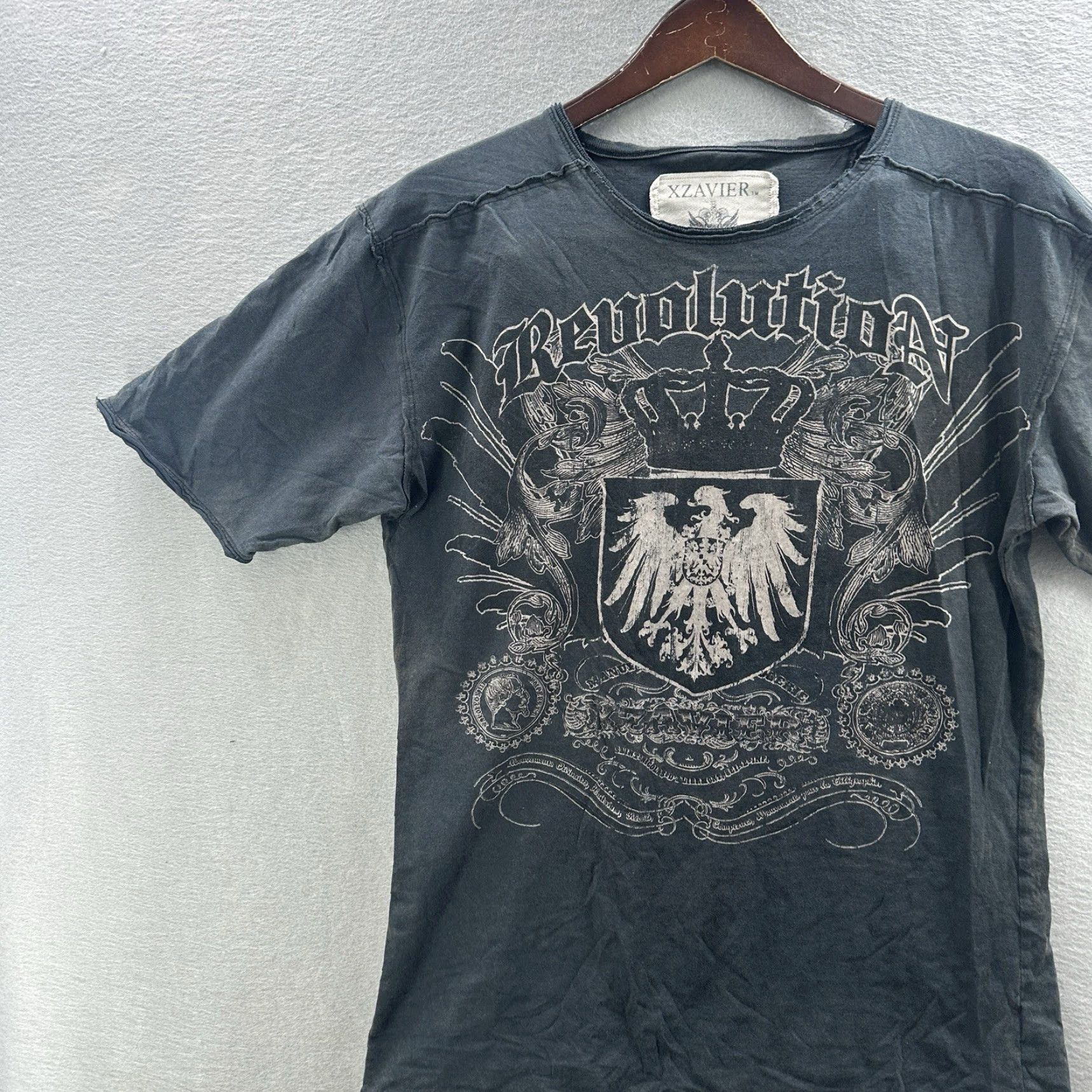 Vintage Xzavier Unlimited Shirt Mens Large Black Eagle Cross Gothic Grunge Y2K Distress Size US L / EU 52-54 / 3 - 2 Thumbnail