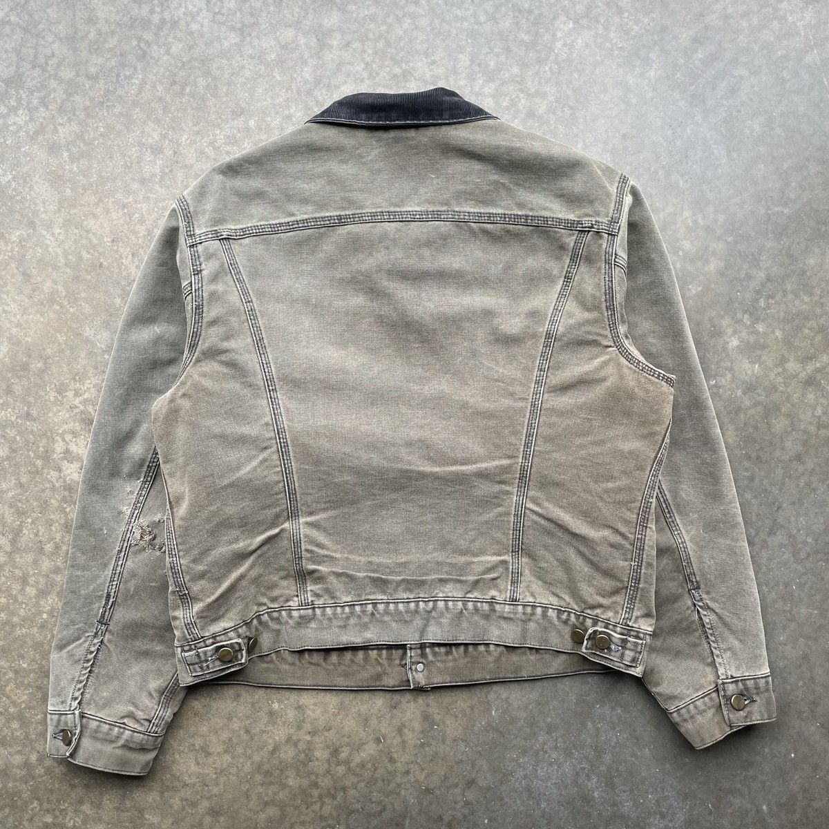 Carhartt × Vintage Vintage Carhartt Trucker Jacket Blanket Lined Faded Detroit Size US L / EU 52-54 / 3 - 7 Thumbnail