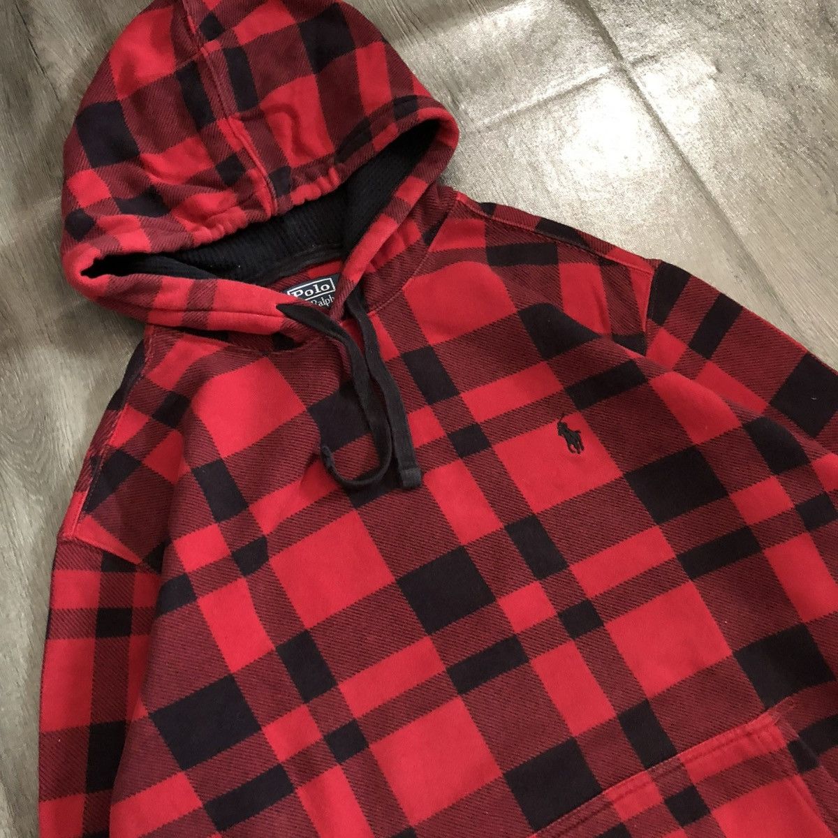 Polo Ralph Lauren Polo Ralph Lauren Plaid Hoodie Size US XL / EU 56 / 4 - 2 Thumbnail