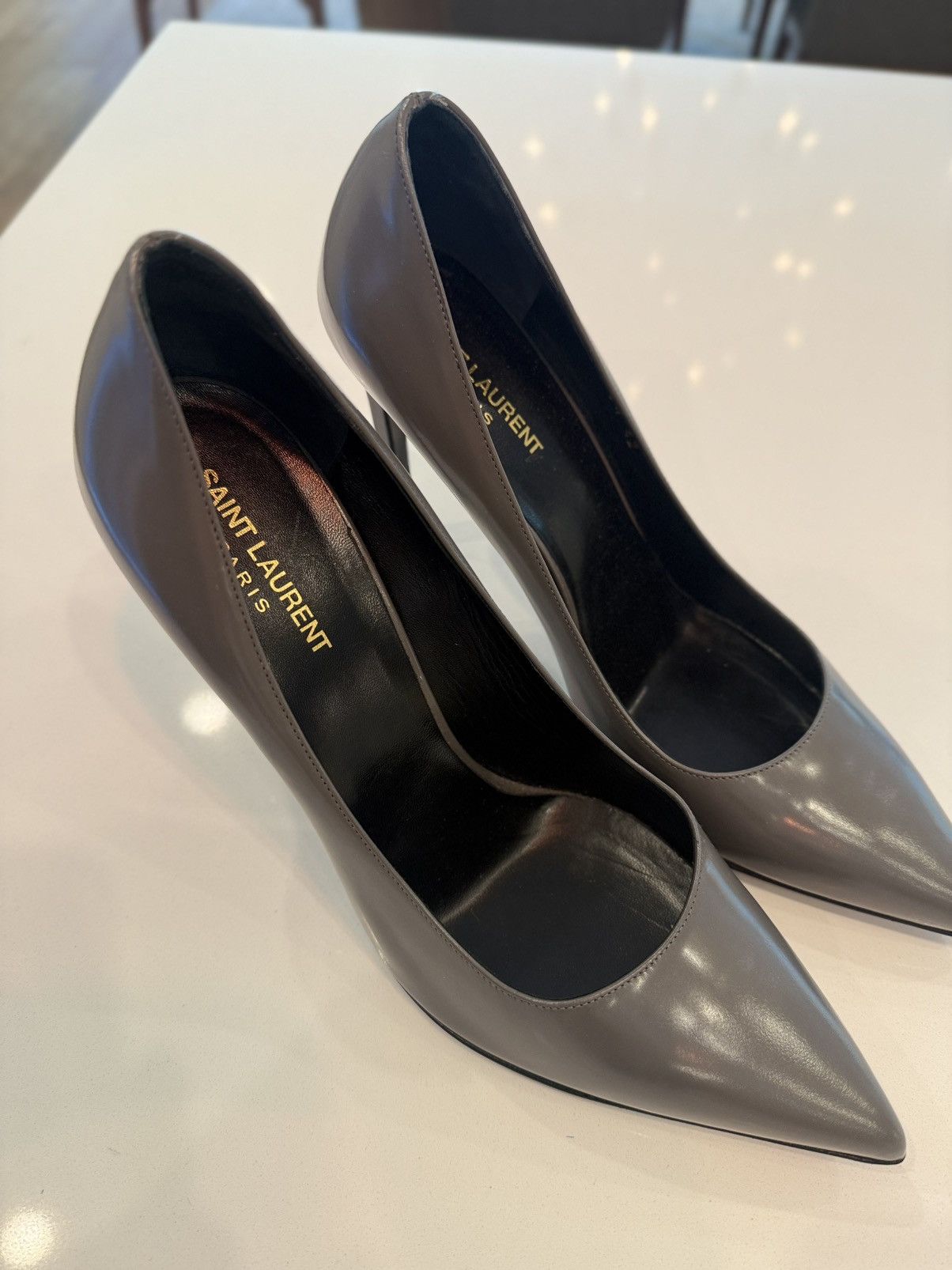 Yves Saint Laurent Grey heel pumps Size US 12 / IT 42 - 15 Thumbnail