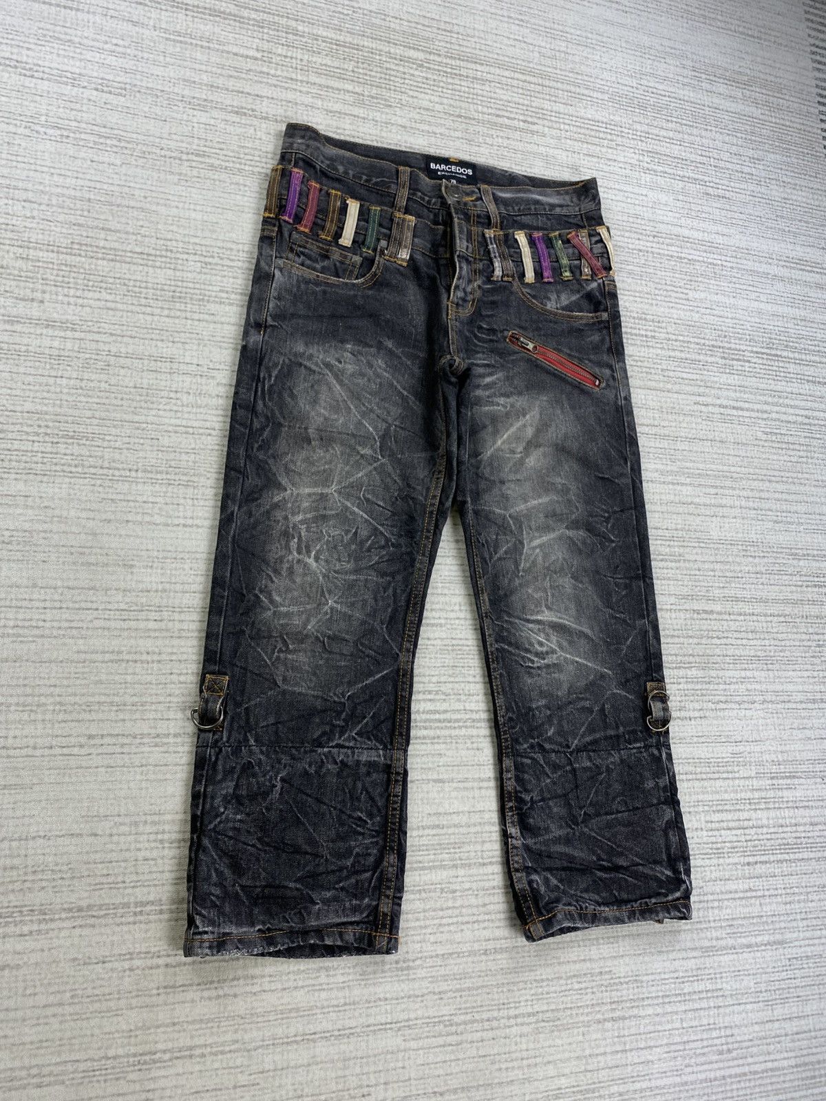 Hysteric Glamour Vintage Barcedos Double Waist Distressed Denim Pants Size US 31 - 3 Thumbnail