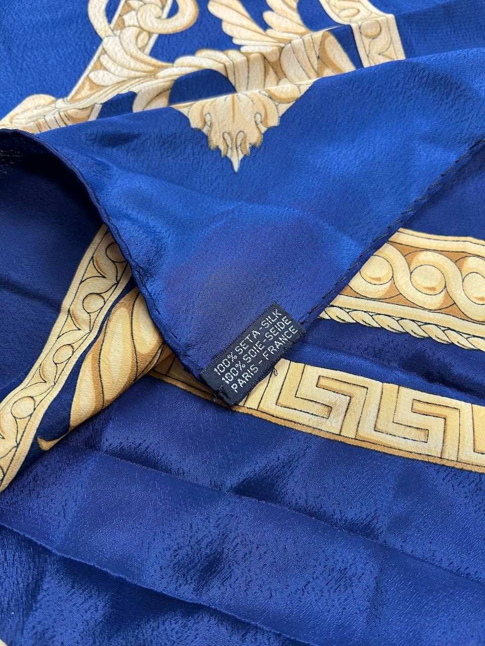 Versace Versace Gold Iconic 100%Silk Scarf Size ONE SIZE - 10 Thumbnail