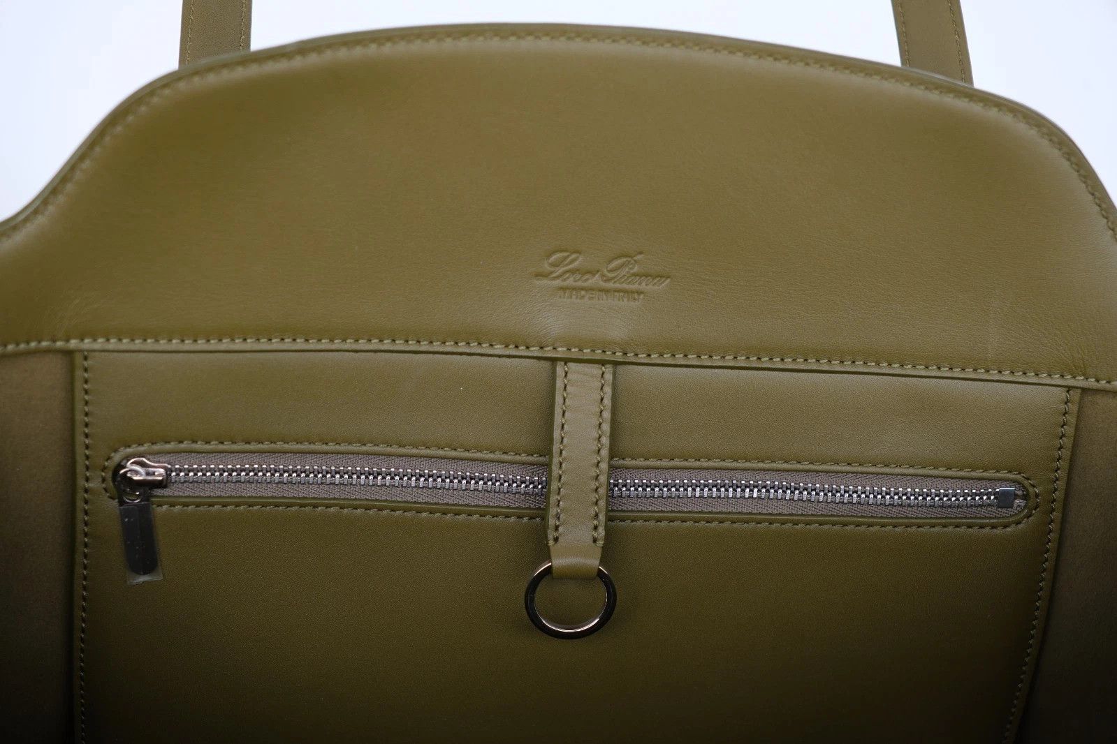 Loro Piana NEW Loro Piana Extra-Large Leather Tote Bag in Olive Green Size ONE SIZE - 9 Thumbnail