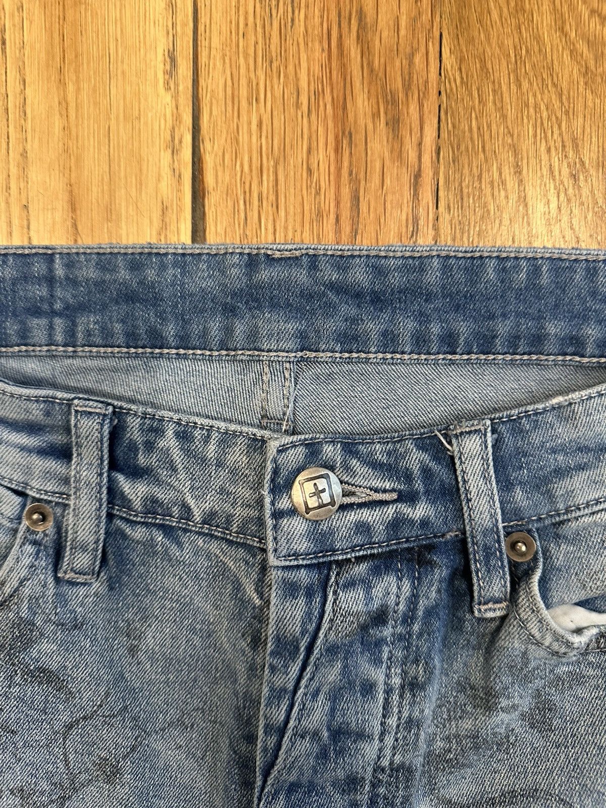 Ksubi Ksubi All Over Print Blue Denim Jeans Size 33 Size US 33 - 3 Thumbnail