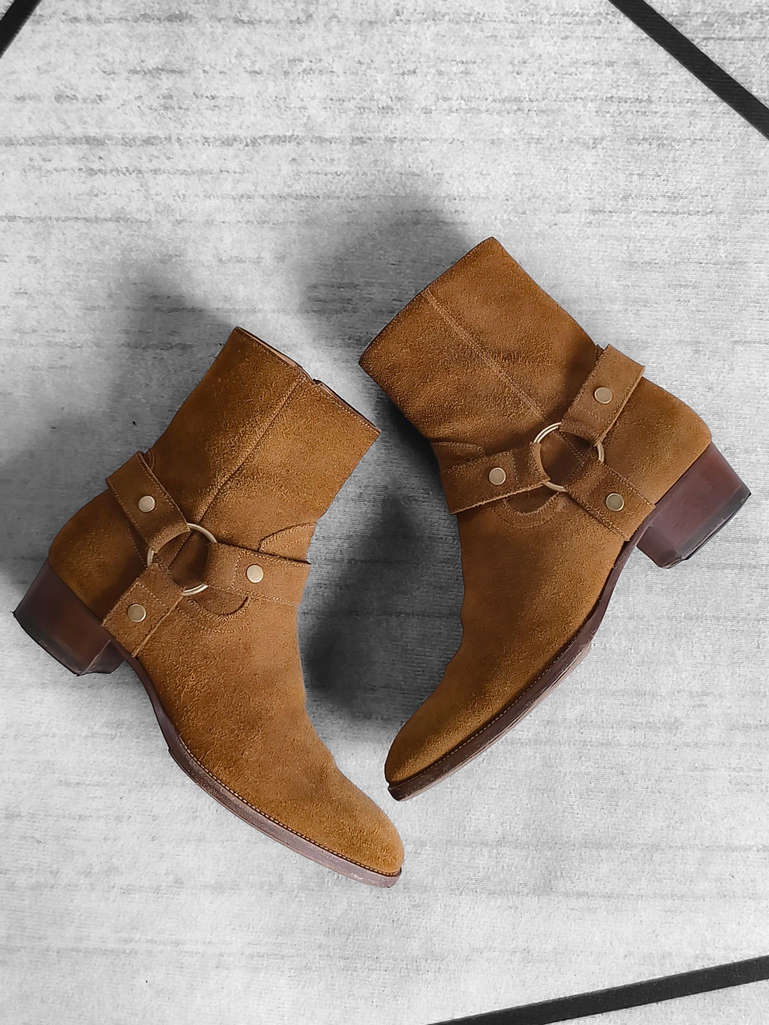 Saint Laurent Paris Saint Laurent Wyatt Harness Boots In Suede Leather Size US 7 / EU 40 - 3 Thumbnail