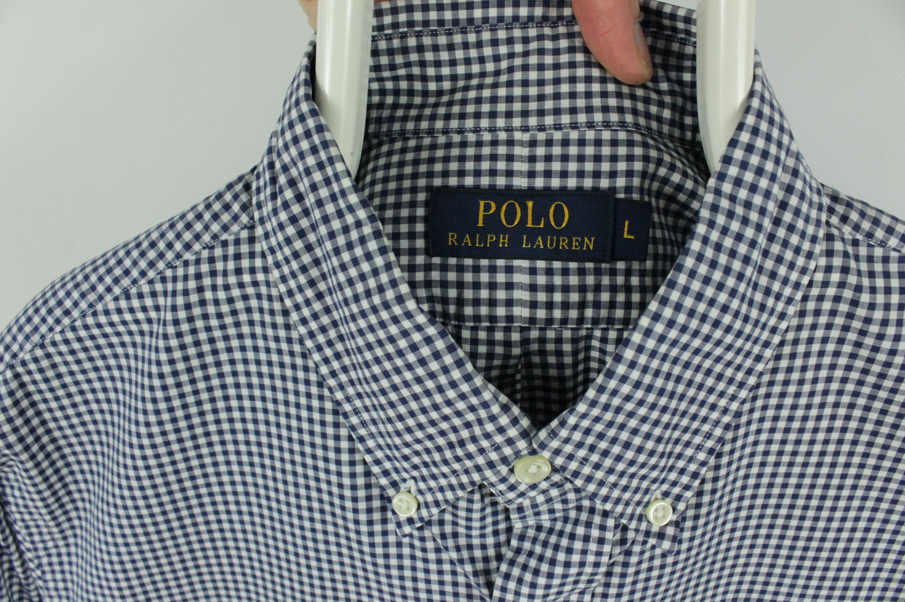 Polo Ralph Lauren × Ralph Lauren Polo Ralph Lauren Regular Fit Blue Checked Poplin Shirt Size US L / EU 52-54 / 3 - 3 Thumbnail
