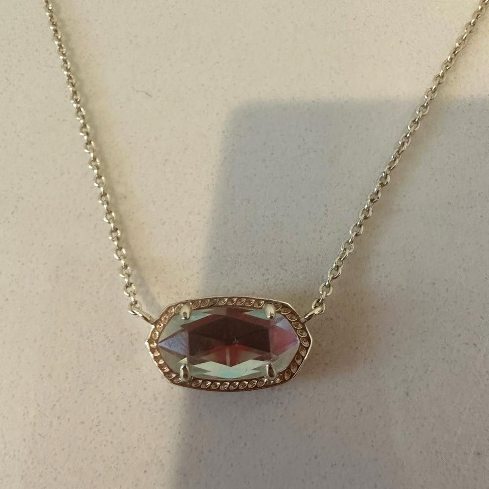 Kendra Scott Kendra Scott Elisa Dichroic Glass Gold Chain Necklace Size ONE SIZE - 1 Thumbnail