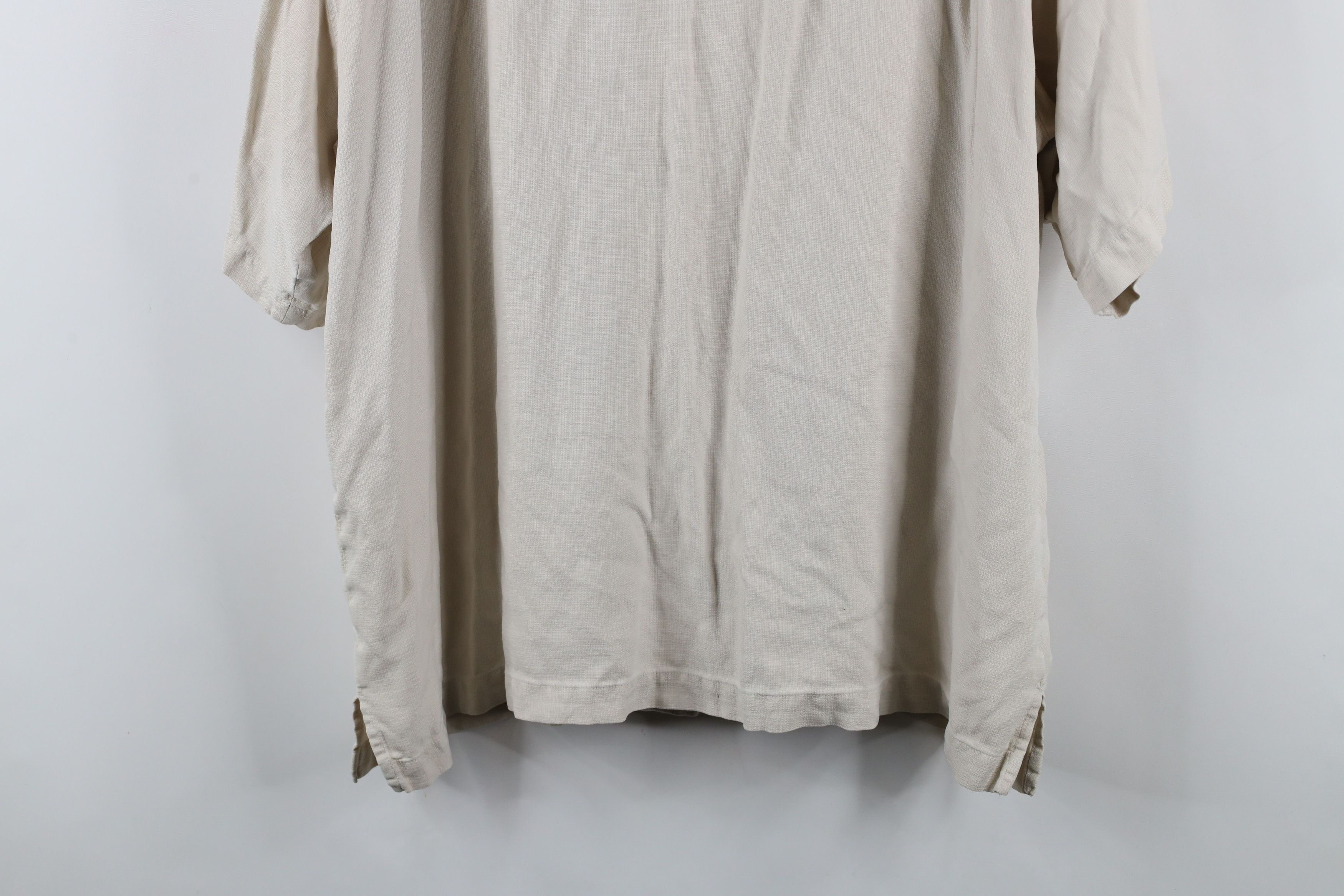Tommy Bahama × Vintage Vintage Tommy Bahama Tribal Martini Silk Button Shirt Beige Size US XXL / EU 58 / 5 - 12 Thumbnail