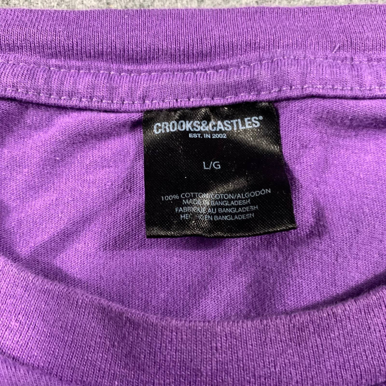 Crooks & Castles Crooks & Castles Shirt Adult Large Purple Casual T Size US L / EU 52-54 / 3 - 3 Thumbnail
