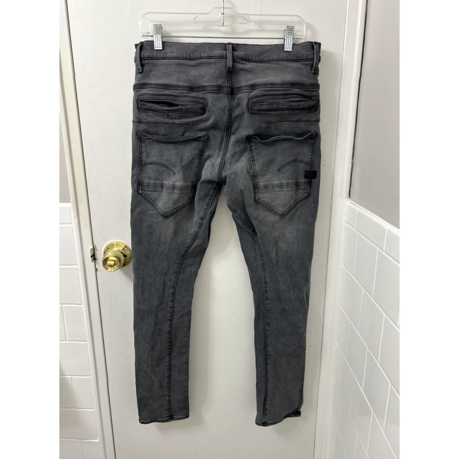 Vintage G-Star RAW Jeans Slim 30x30 Gray D Staq 3D Premium Italian Denim Cotton Mens Regular Slim Fit Pants Jeans Gray Size US 30 / EU 46 - 6 Thumbnail