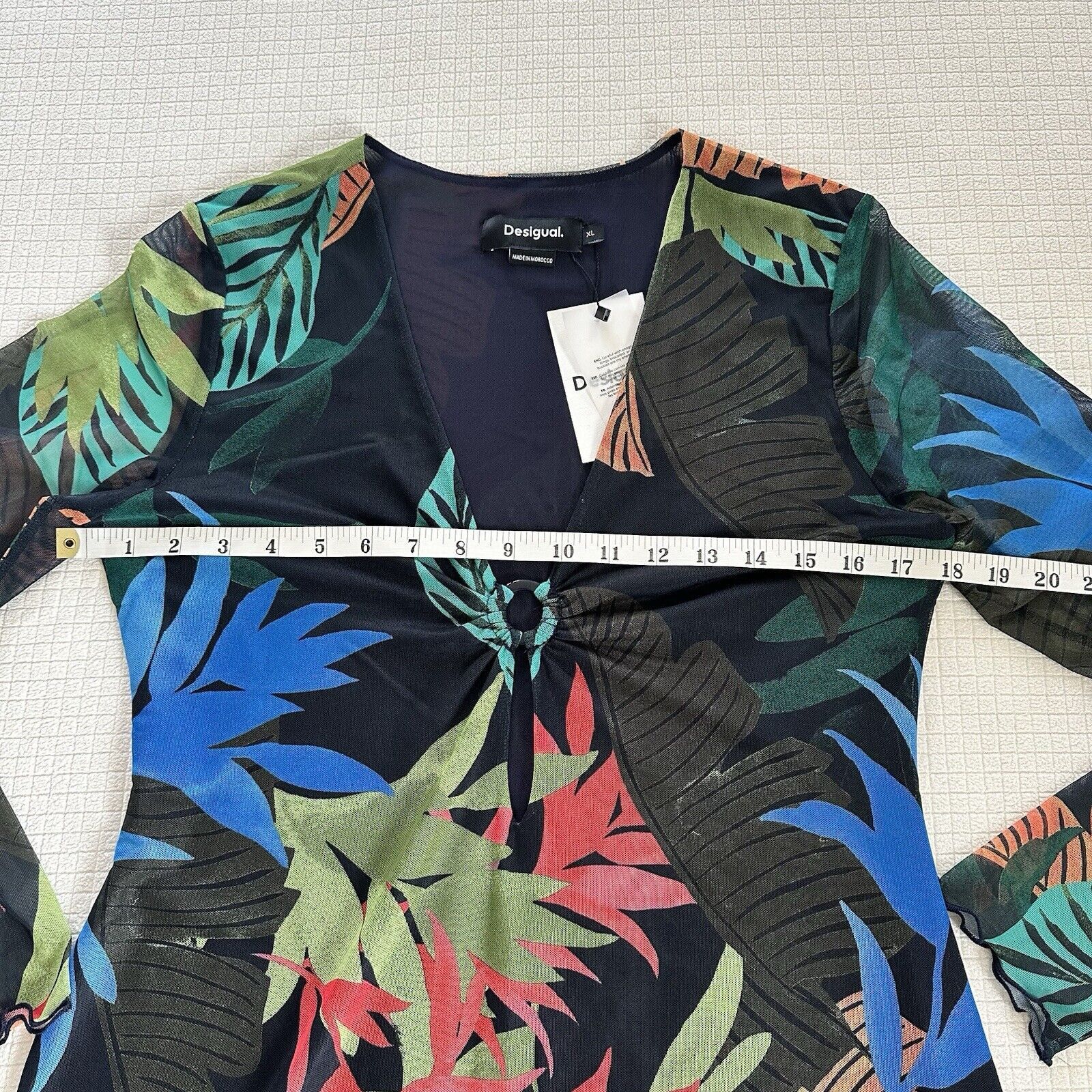 Desigual Desigual Tropical Tulle Long Sleeves Mini Dress Size XL NWT Size XL / US 12-14 / IT 48-50 - 11 Thumbnail