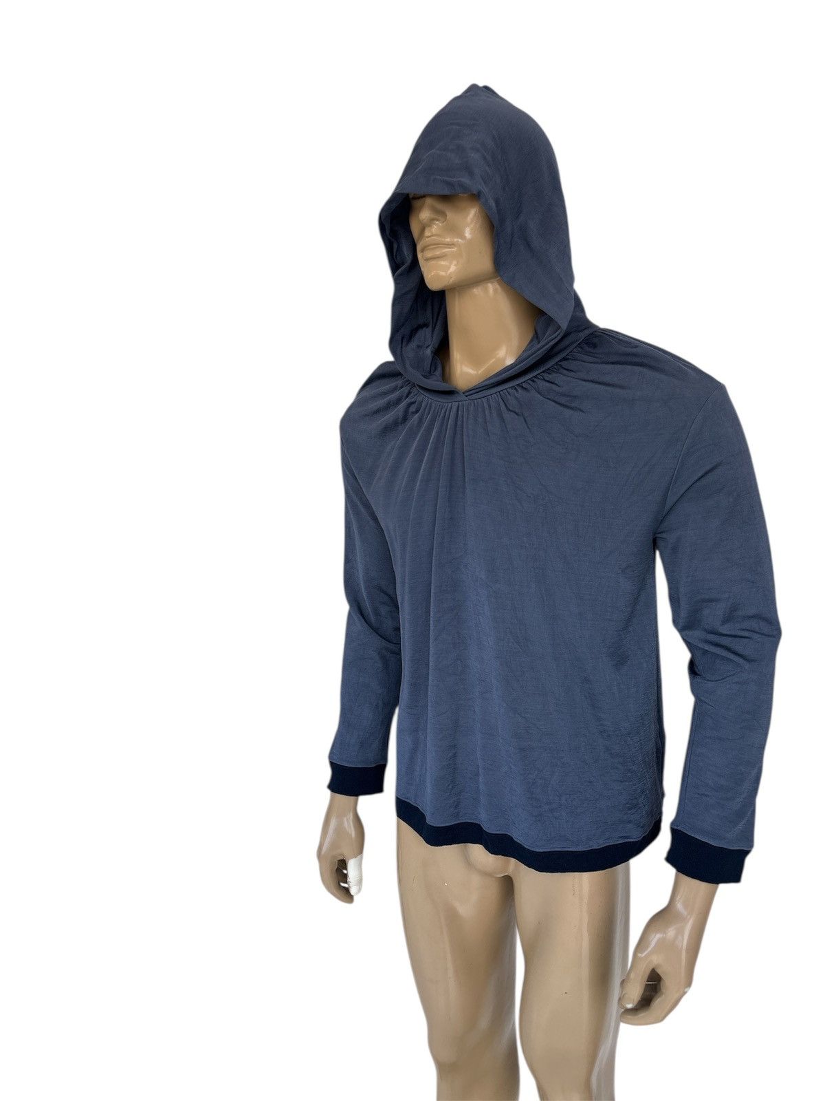Maison Margiela AW19 Metallic Blue Hooded Top Size US S / EU 44-46 / 1 - 5 Thumbnail